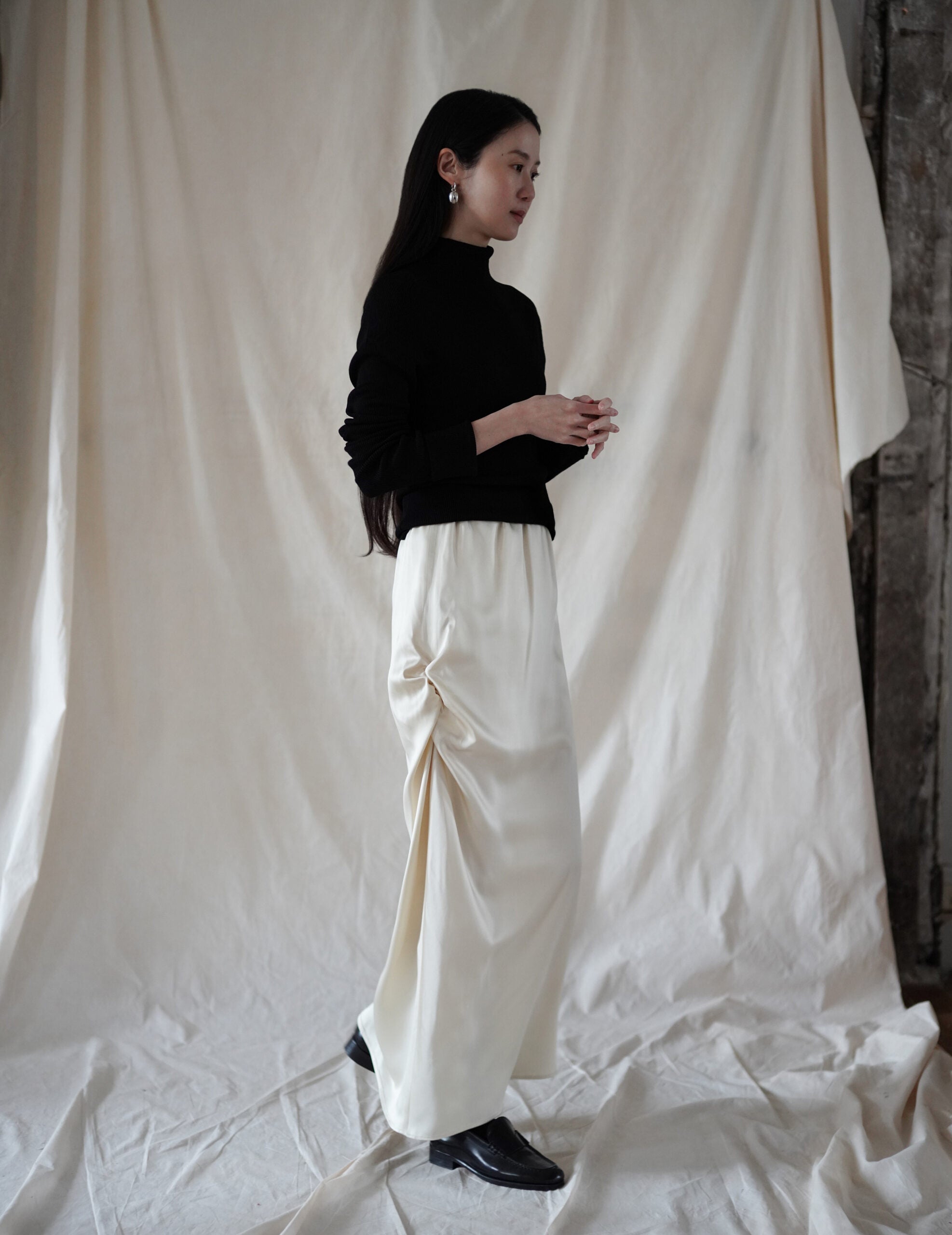Drape Skirt・Cream