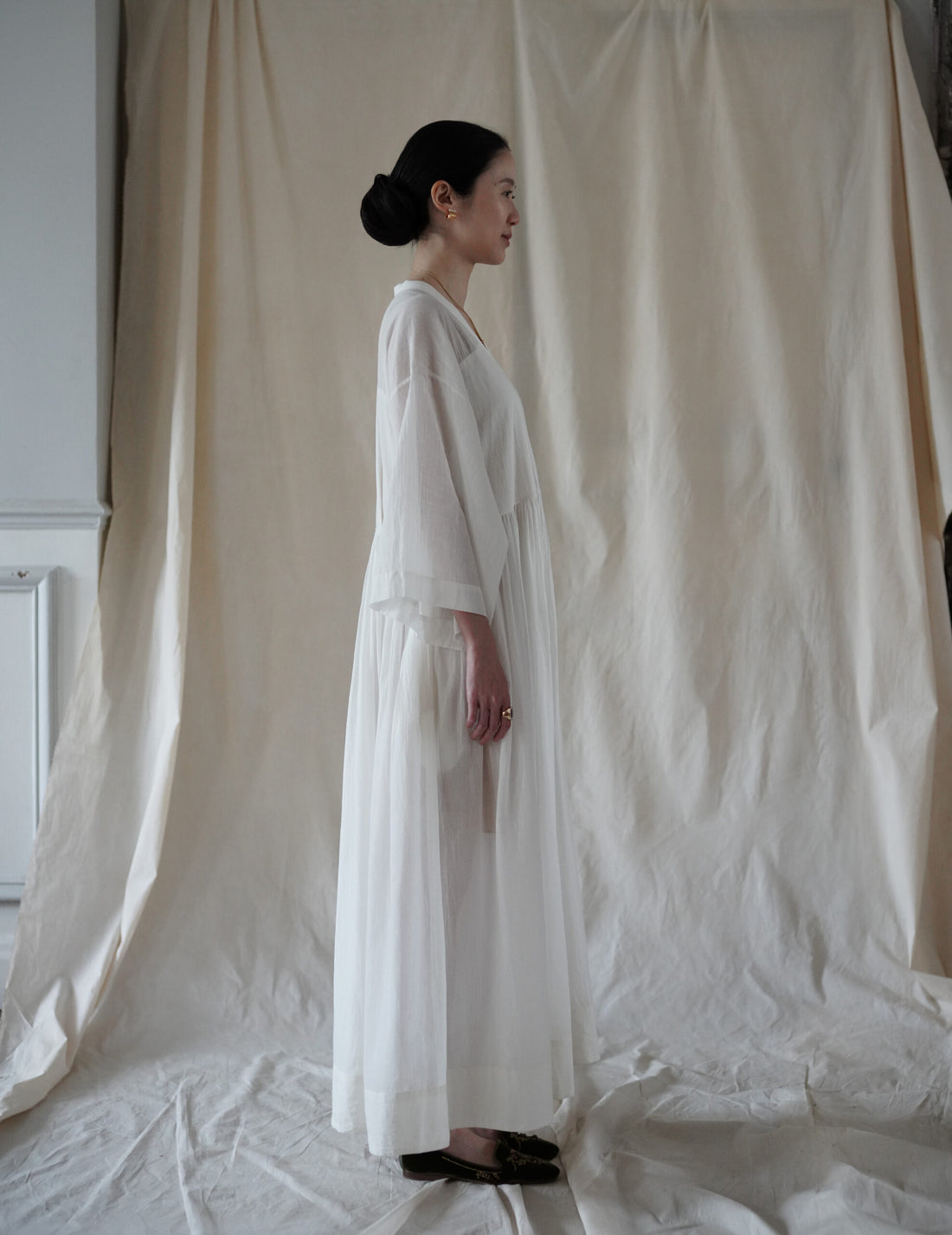 Anais Khadi Dress・White