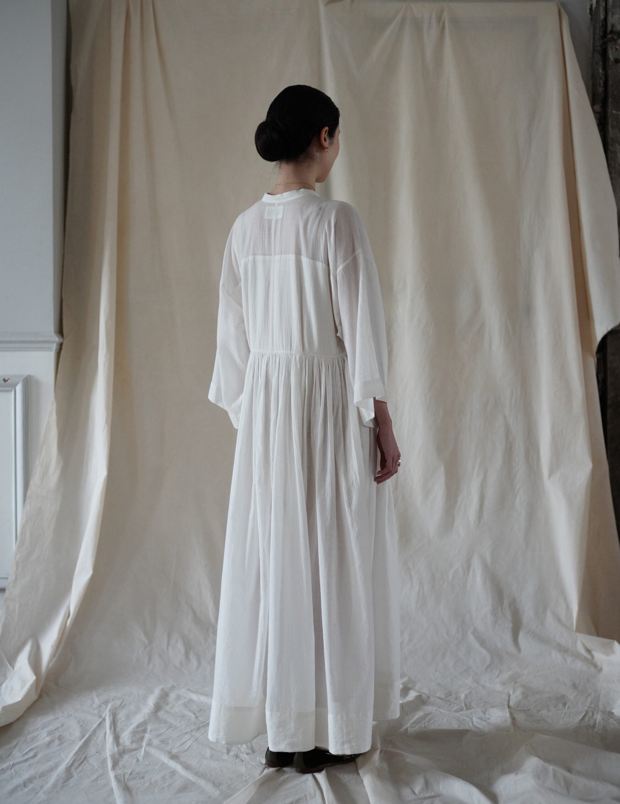 Anais Khadi Dress・White