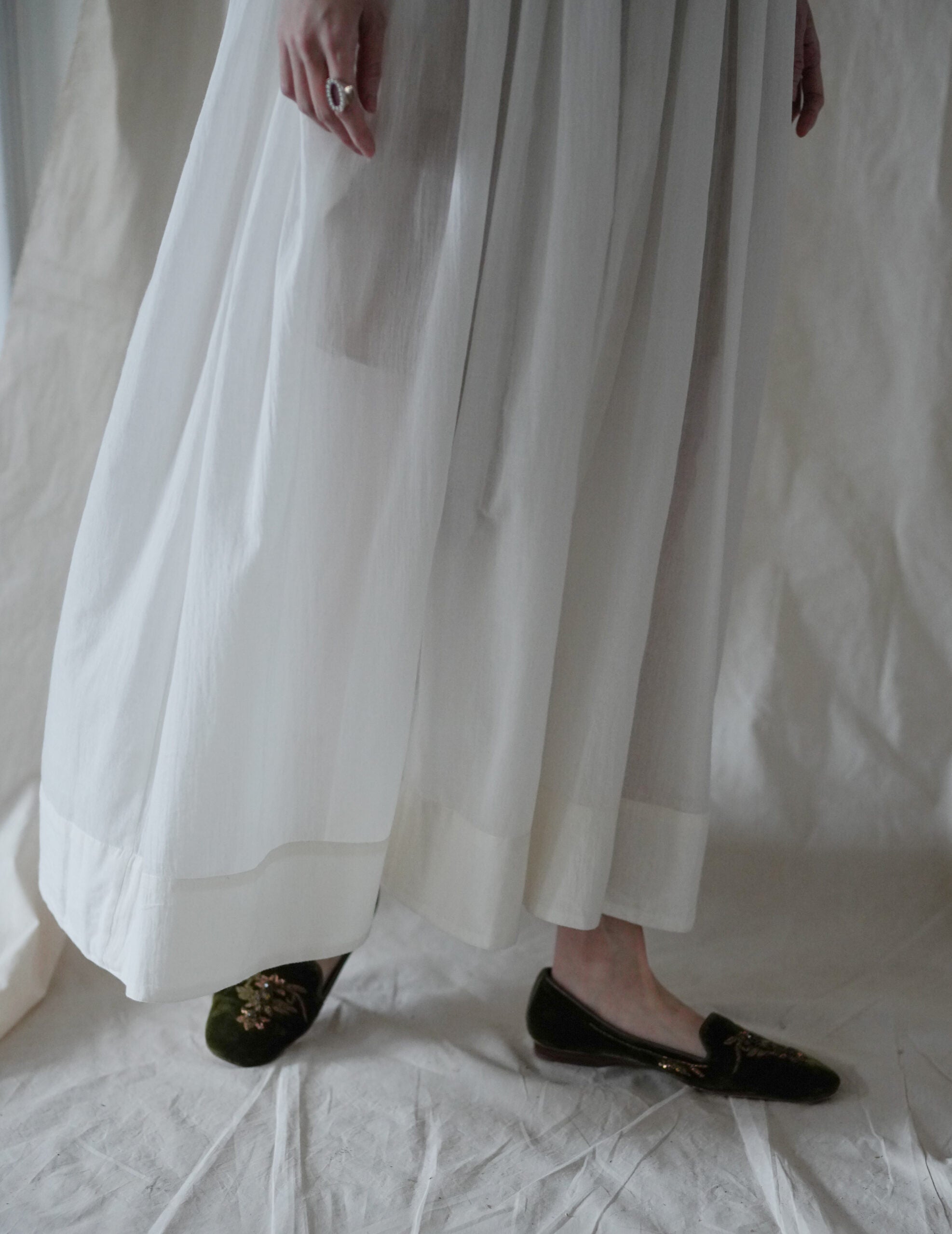Anais Khadi Dress・White