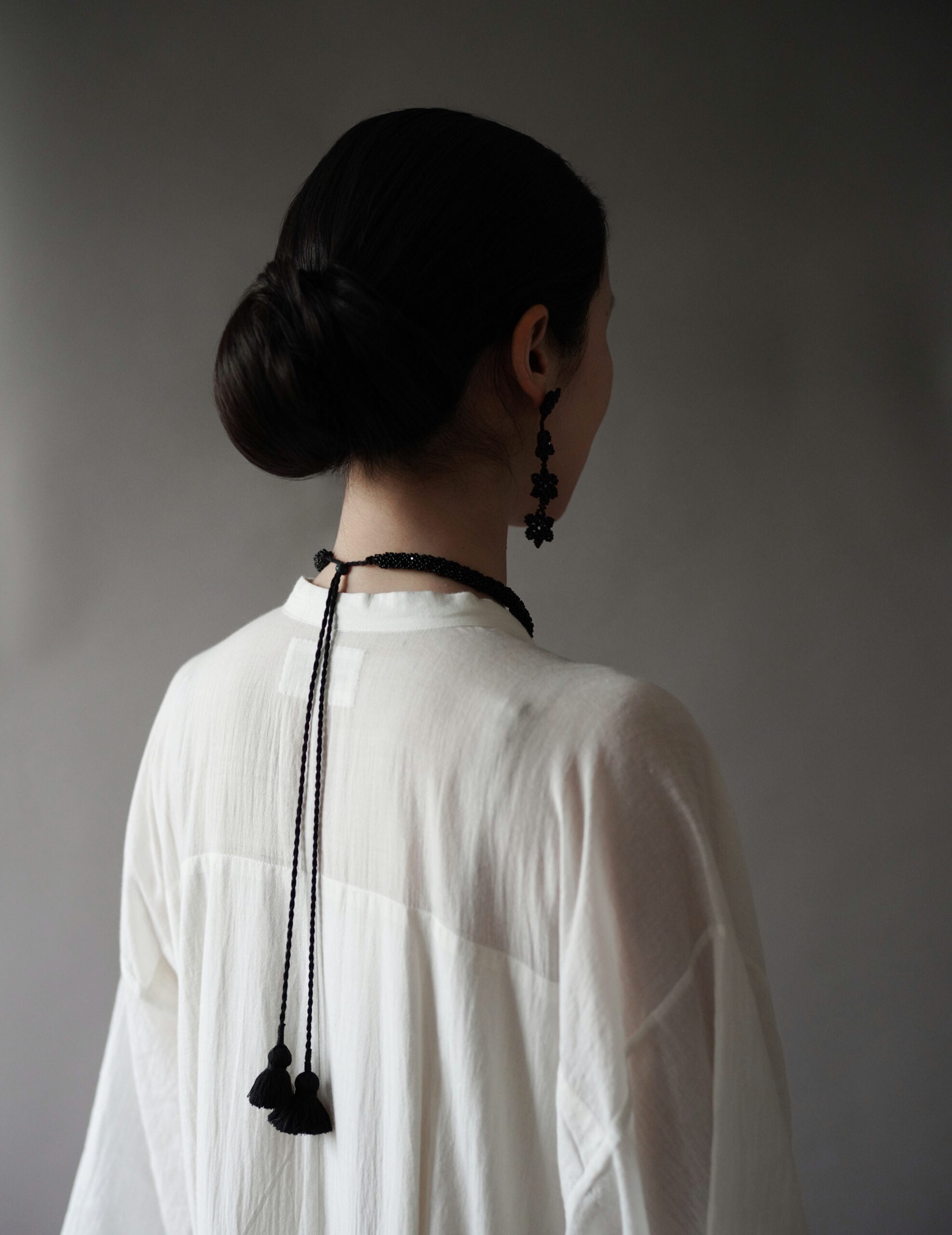 Snake 串珠項鍊・黑色