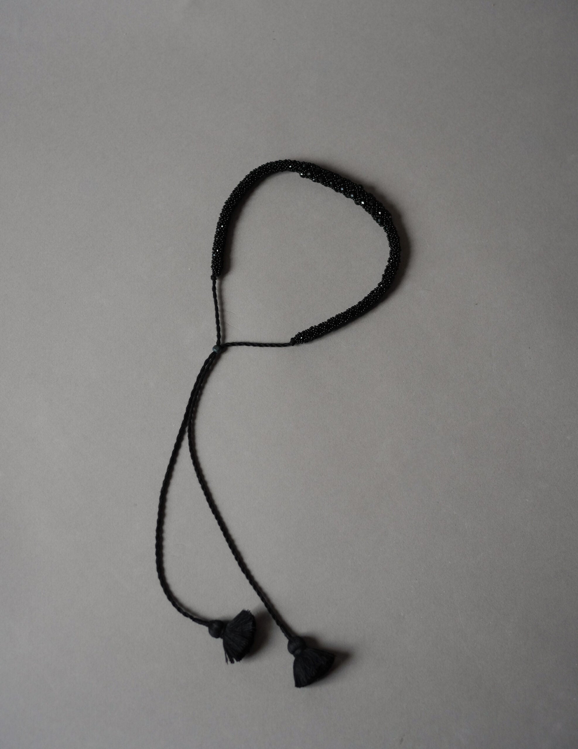 Snake 串珠項鍊・黑色