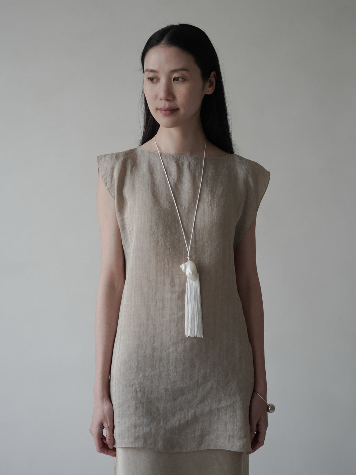 Bespoke Shell Tassel Necklace・White