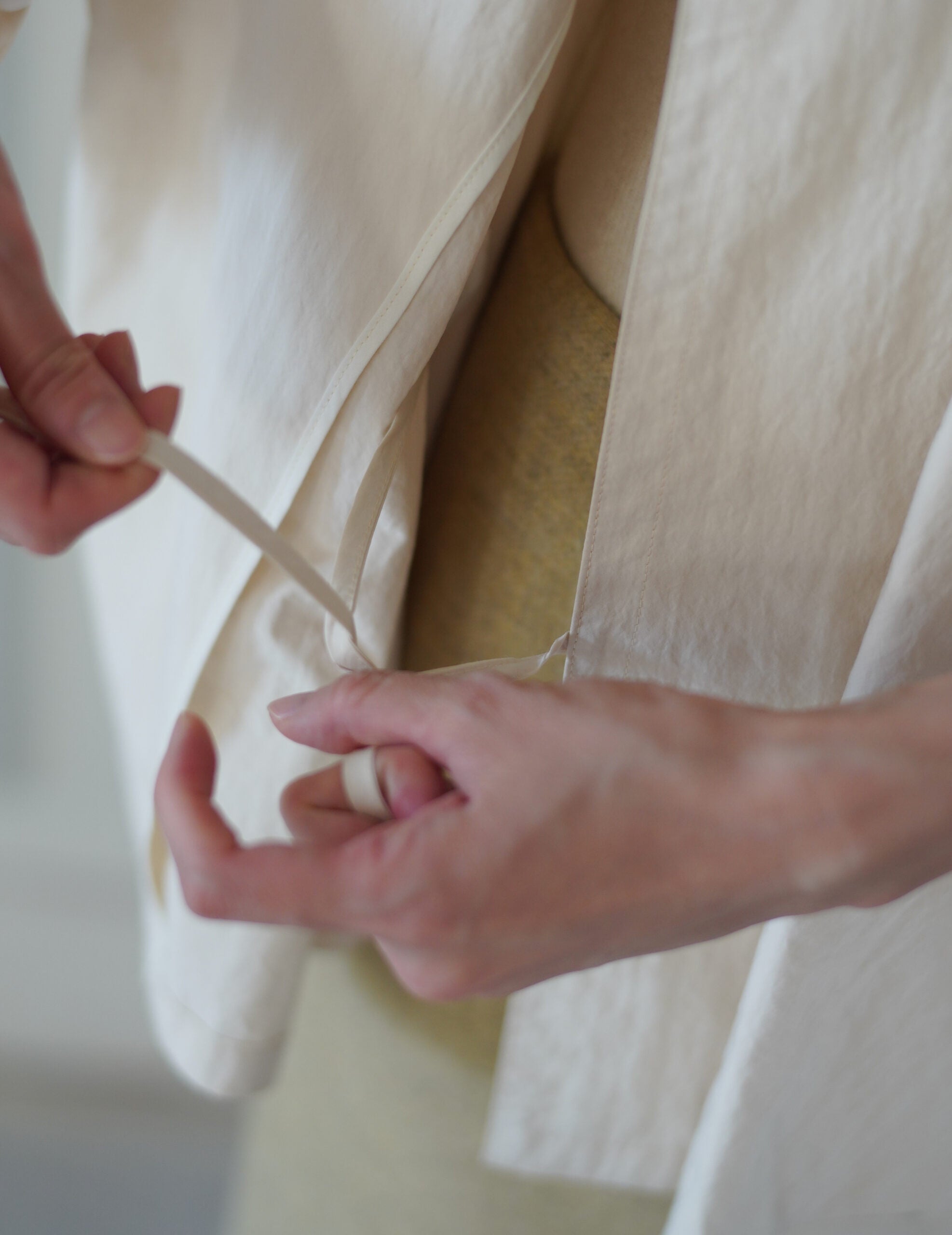 Scarf Short Trench Jacket・Ivory