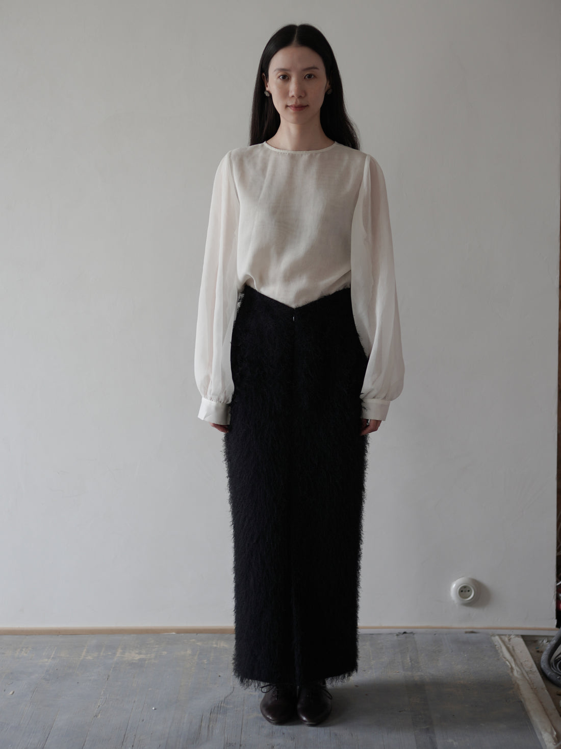 All-Over Fringe 流蘇鉛筆裙・黑色