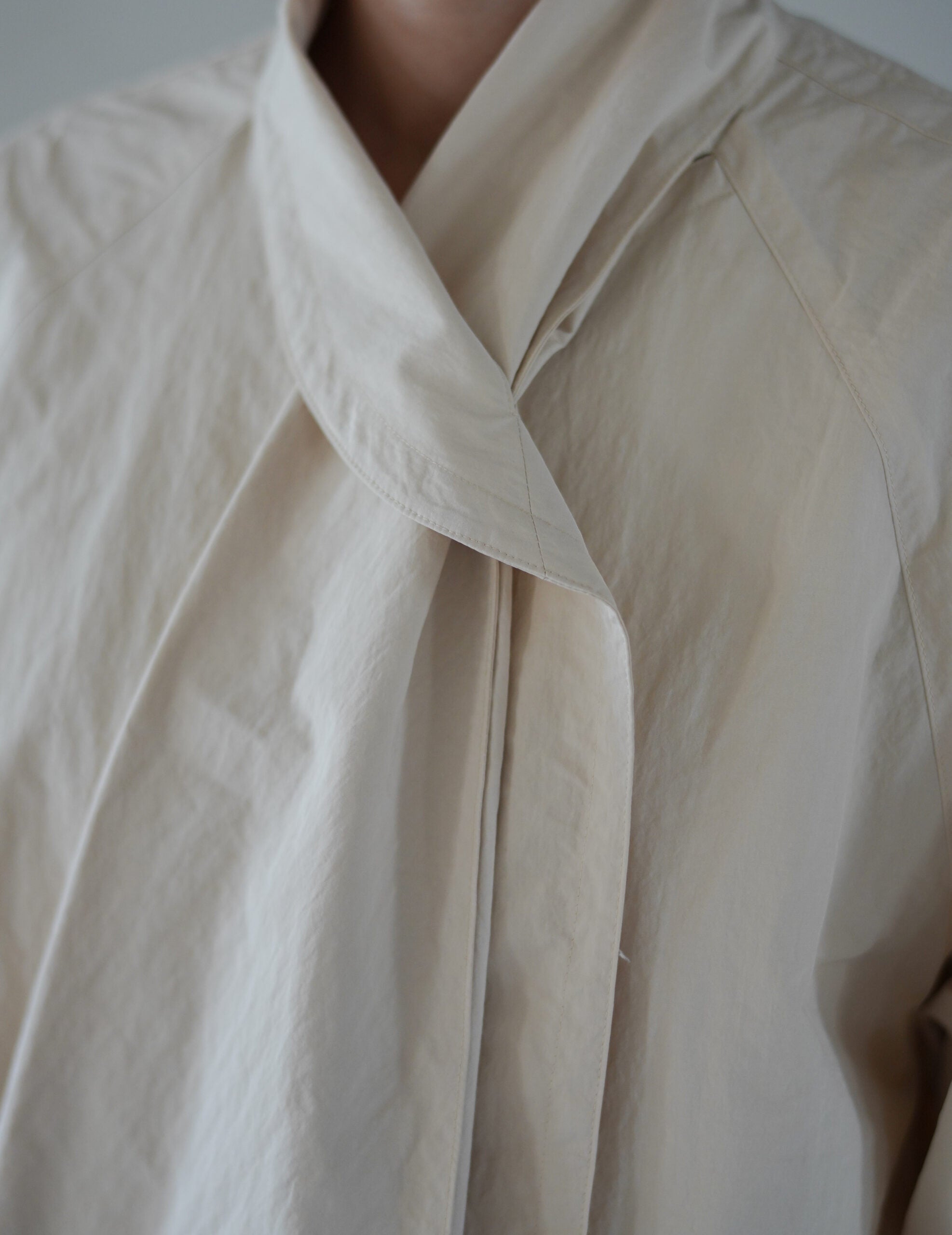 Scarf Short Trench Jacket・Ivory