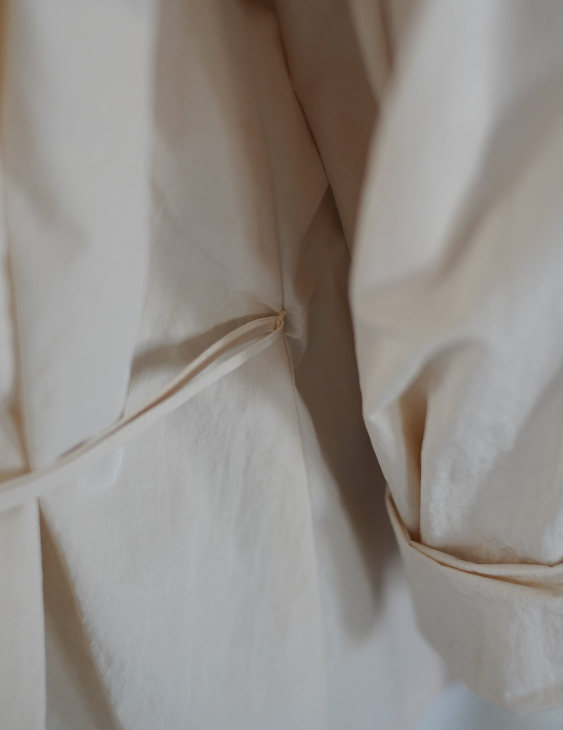 交叉領巾短夾克・象牙白