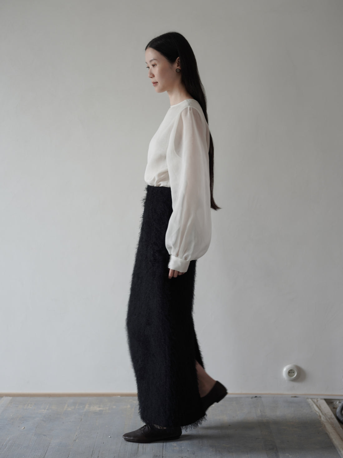 All-Over Fringe 流蘇鉛筆裙・黑色