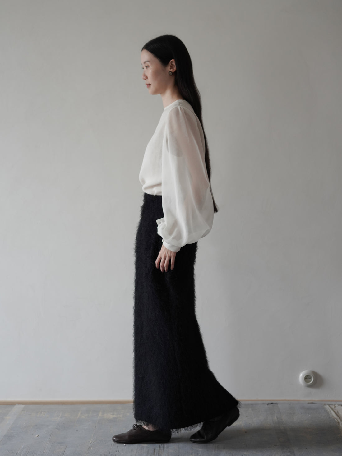 All-Over Fringe 流蘇鉛筆裙・黑色
