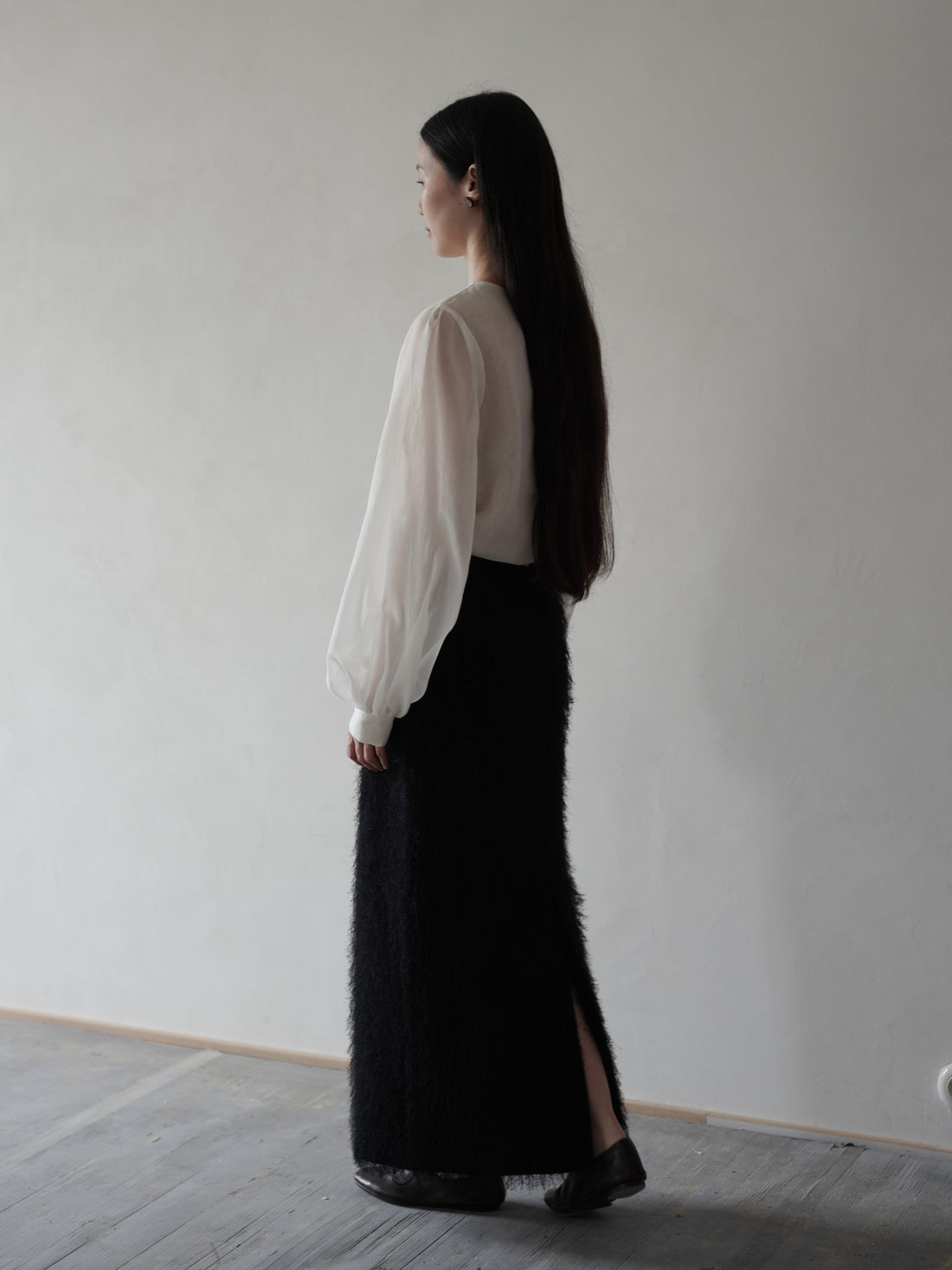 All-Over Fringe 流蘇鉛筆裙・黑色