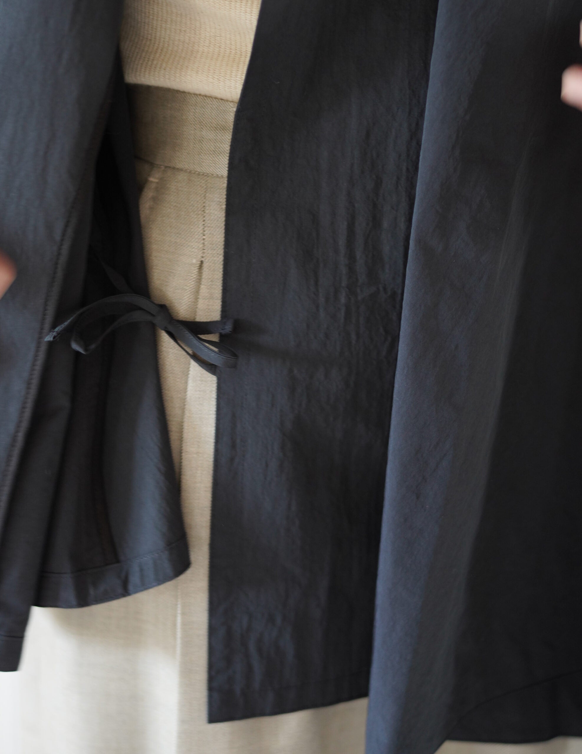 Scarf Short Trench Jacket・Dark Navy