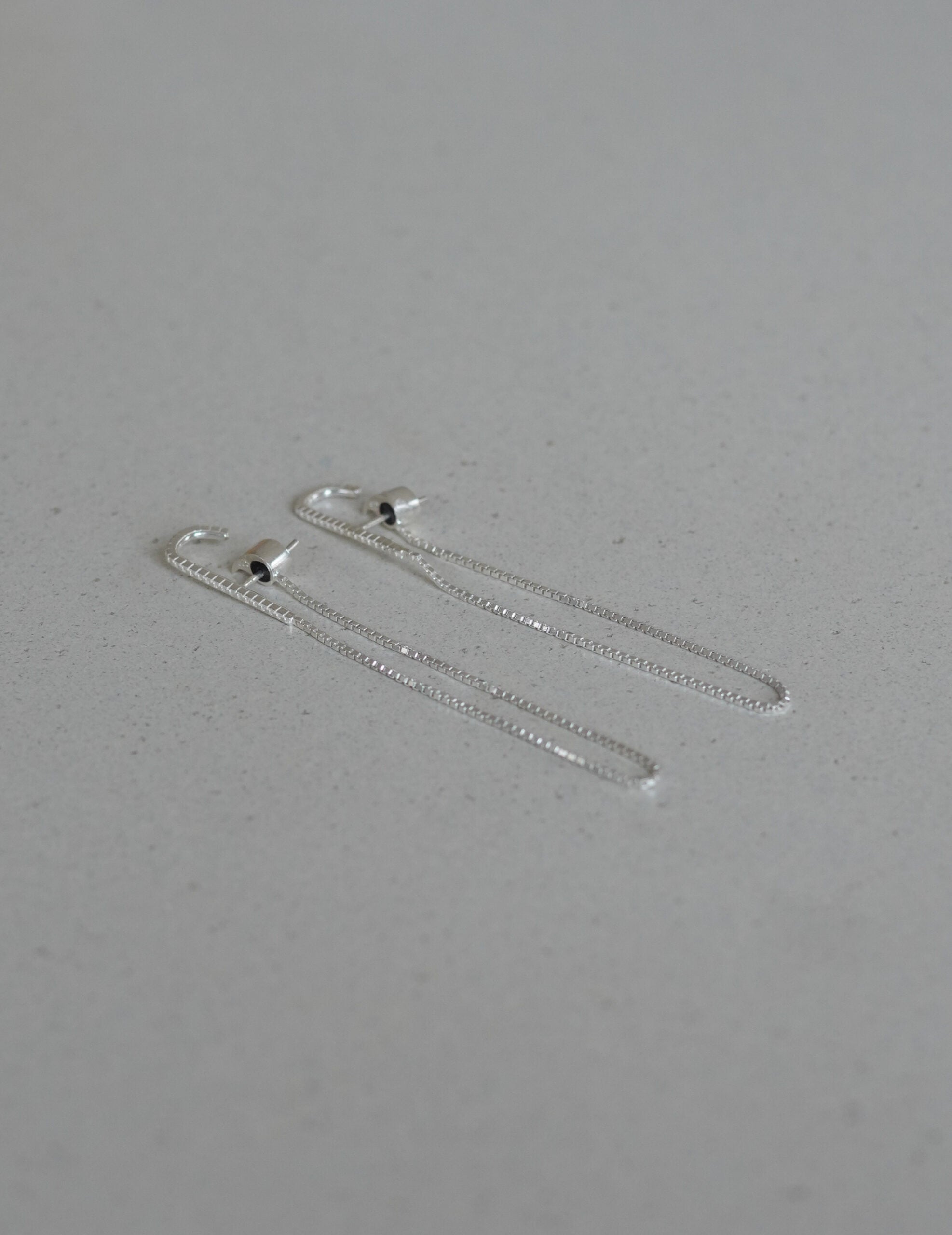 CURRENTS 長鍊耳環・銀