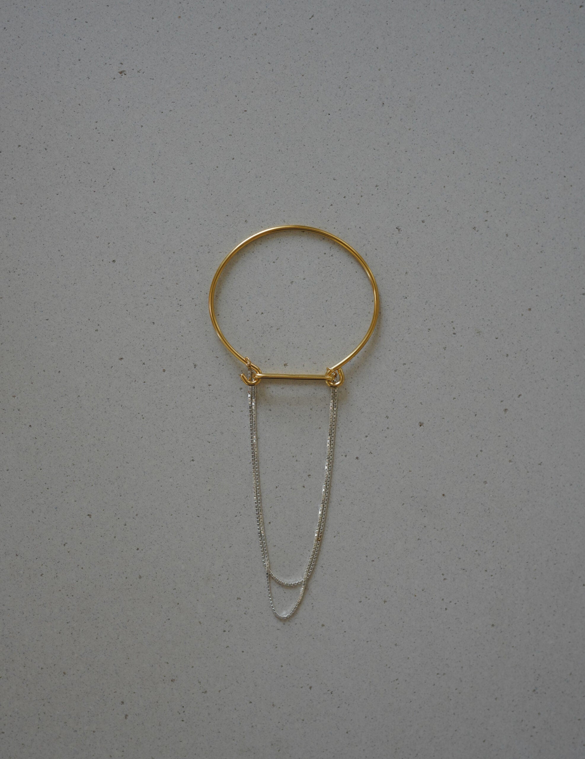 CURRENTS 流蘇手環・金銀混色