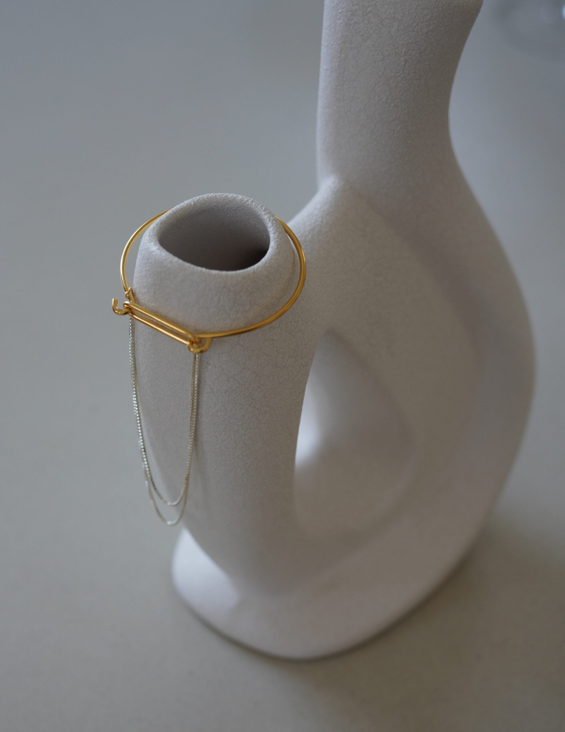 CURRENTS 流蘇手環・金銀混色