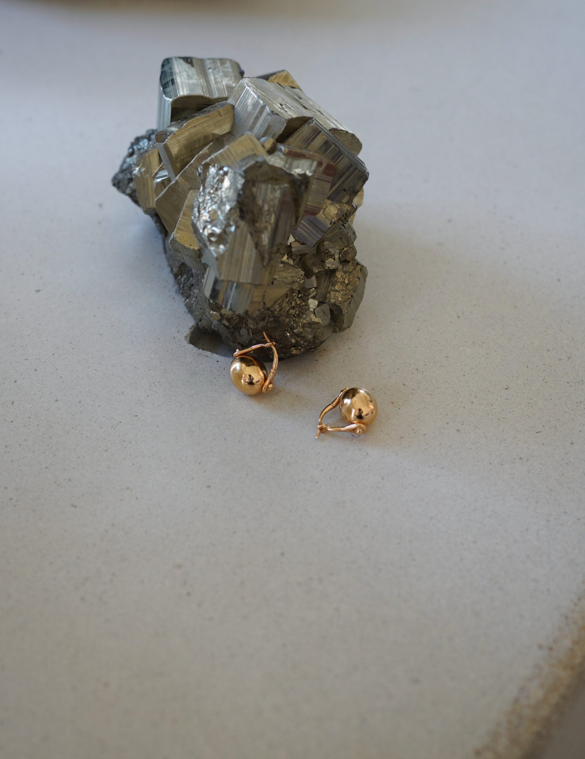 Ellipse 橢圓耳環・金色