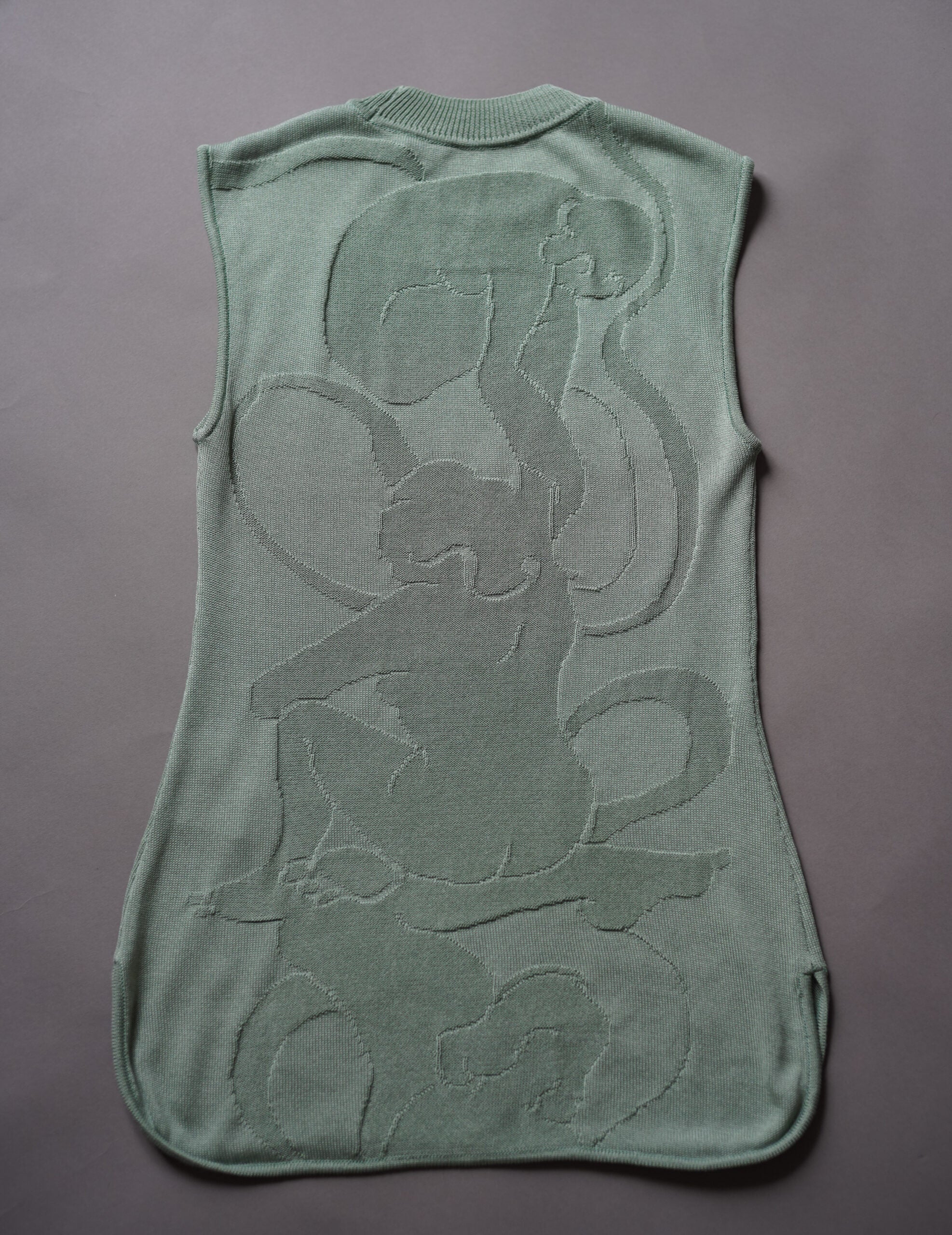 Woman Figure Sleeveless Knitted Top・Lake Green (Exclusive Color)