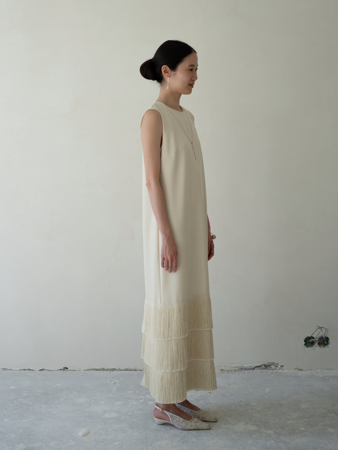 BAKHROMA Ivory Fringe Dress