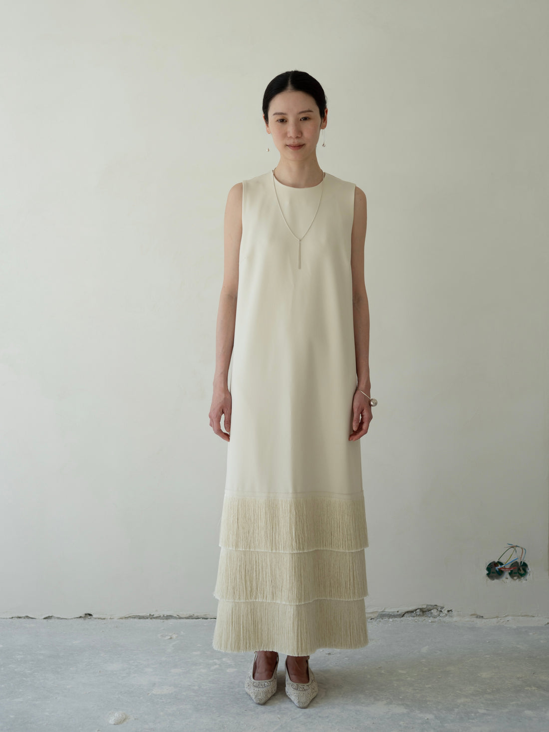 BAKHROMA Ivory Fringe Dress