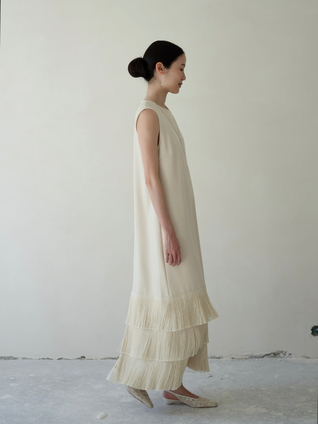 BAKHROMA Ivory Fringe Dress