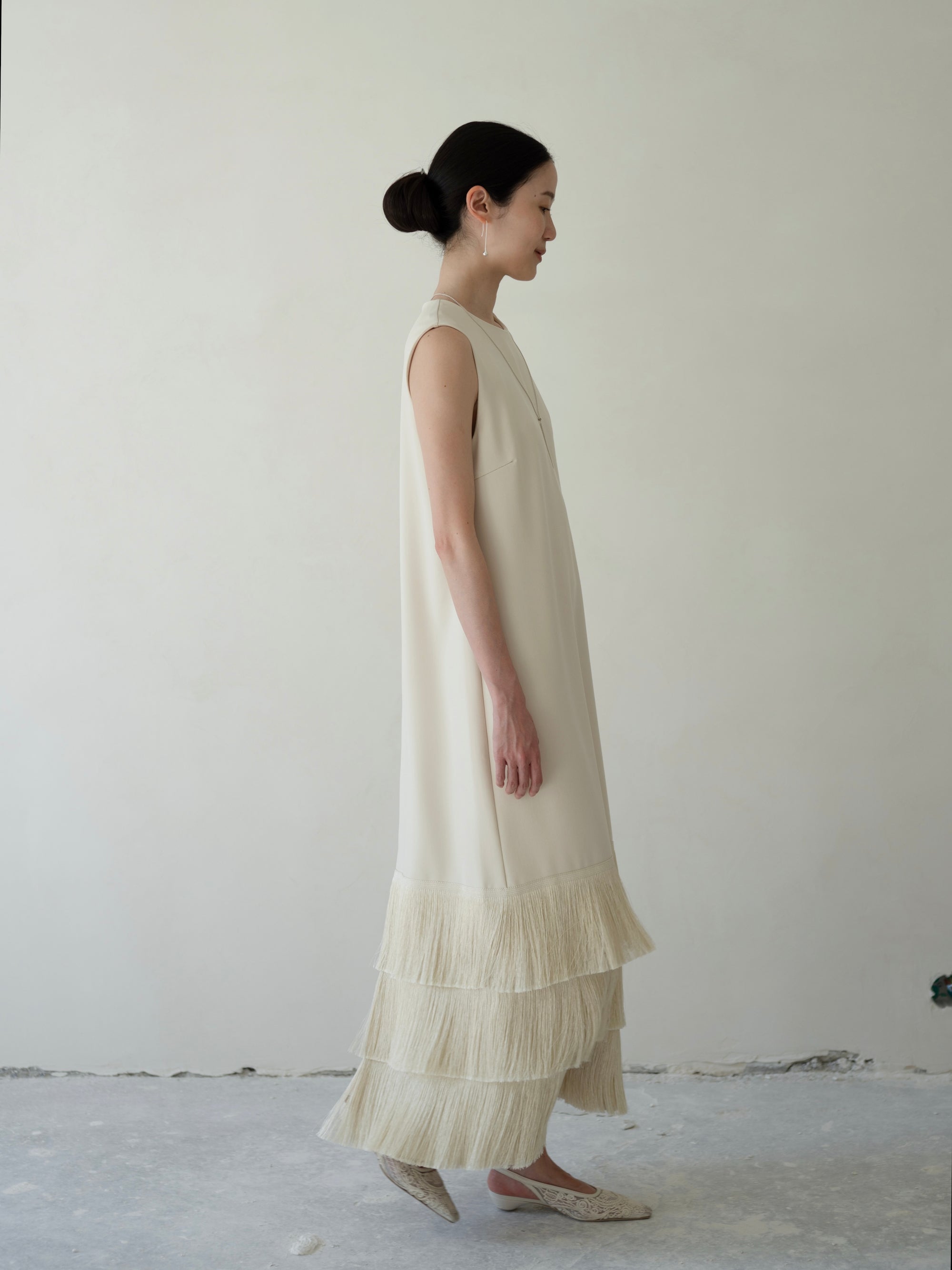 BAKHROMA Ivory Fringe Dress