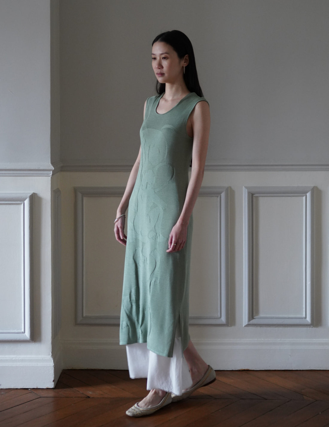 Woman Figure針織連身裙・湖水綠（獨家限定色）
