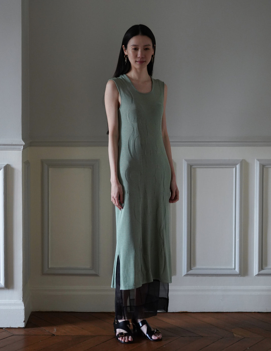 Woman Figure針織連身裙・湖水綠（獨家限定色）