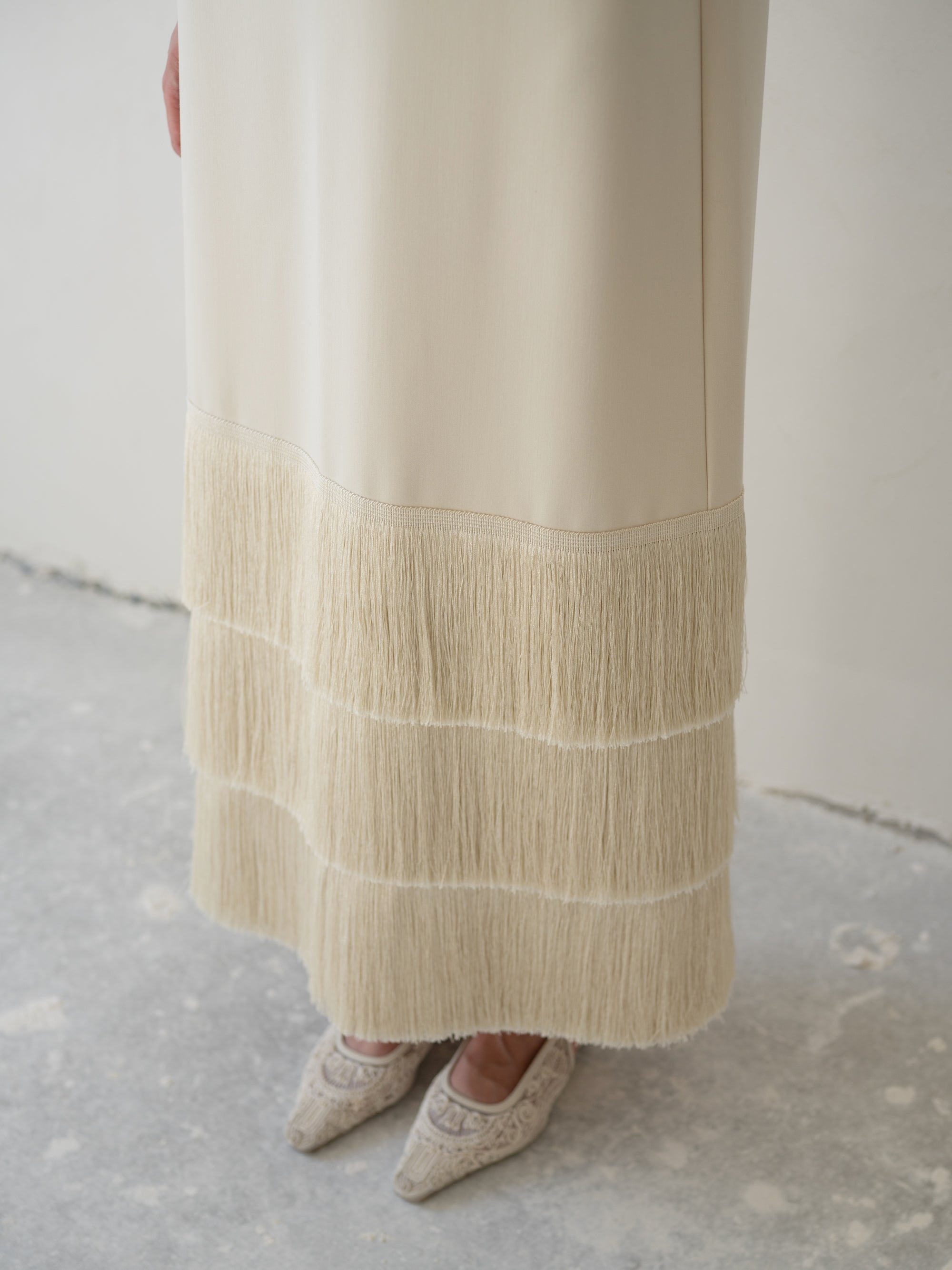 BAKHROMA Ivory Fringe Dress