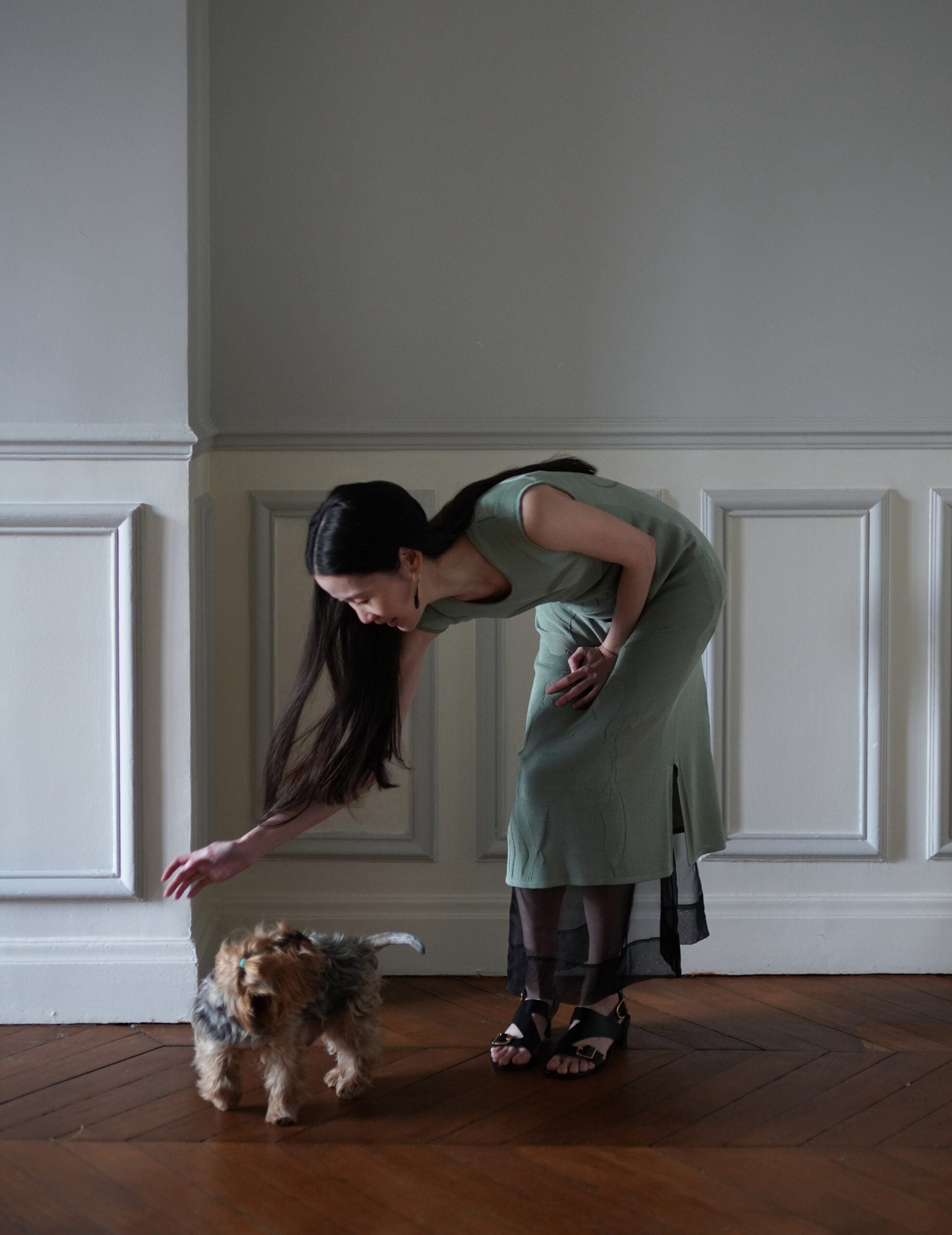 Woman Figure Knitted Dress・Lake Green (Exclusive Color)