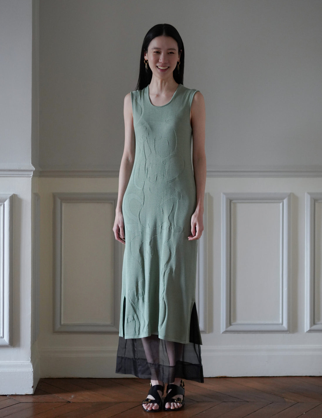 Woman Figure針織連身裙・湖水綠（獨家限定色）