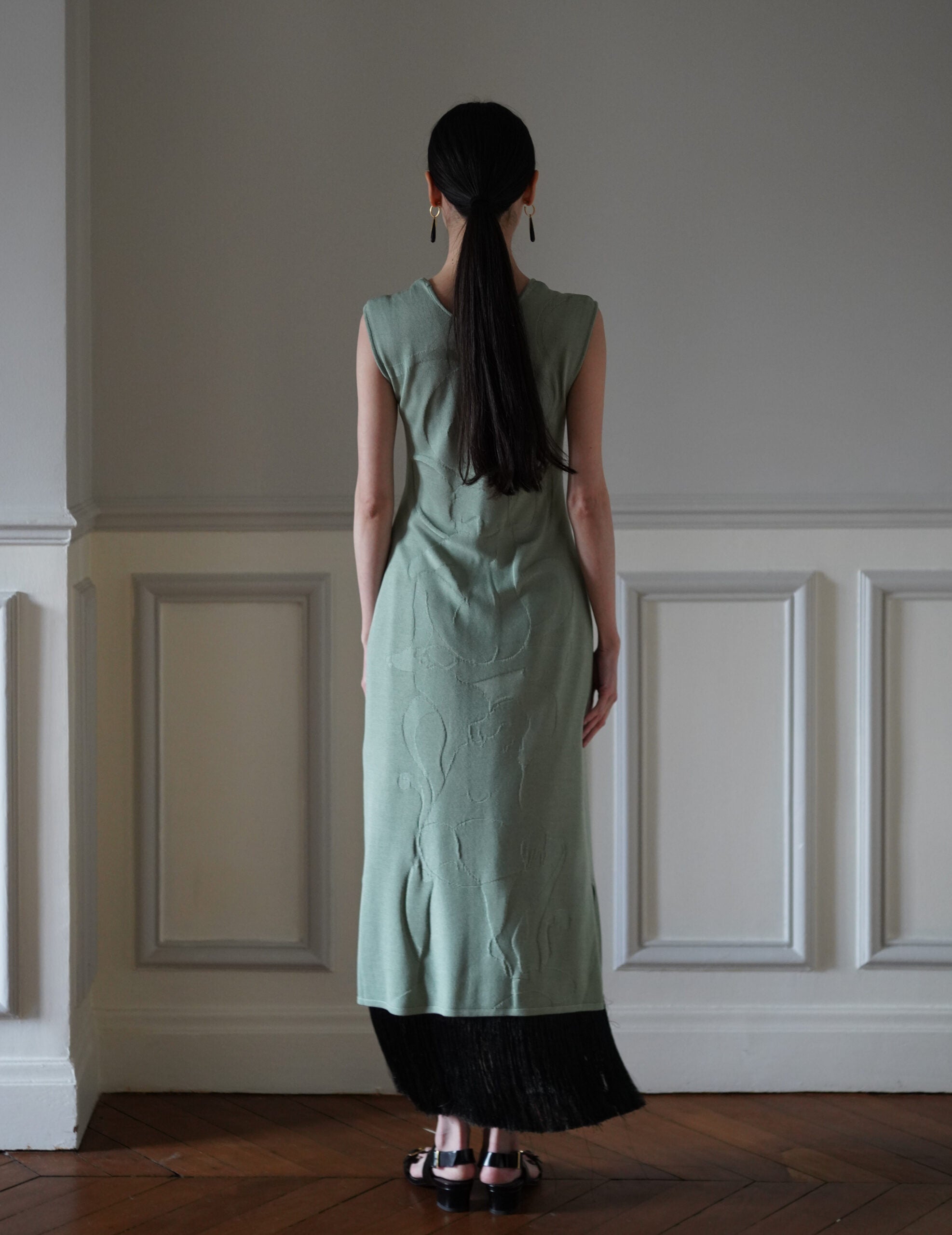 Woman Figure Knitted Dress・Lake Green (Exclusive Color)