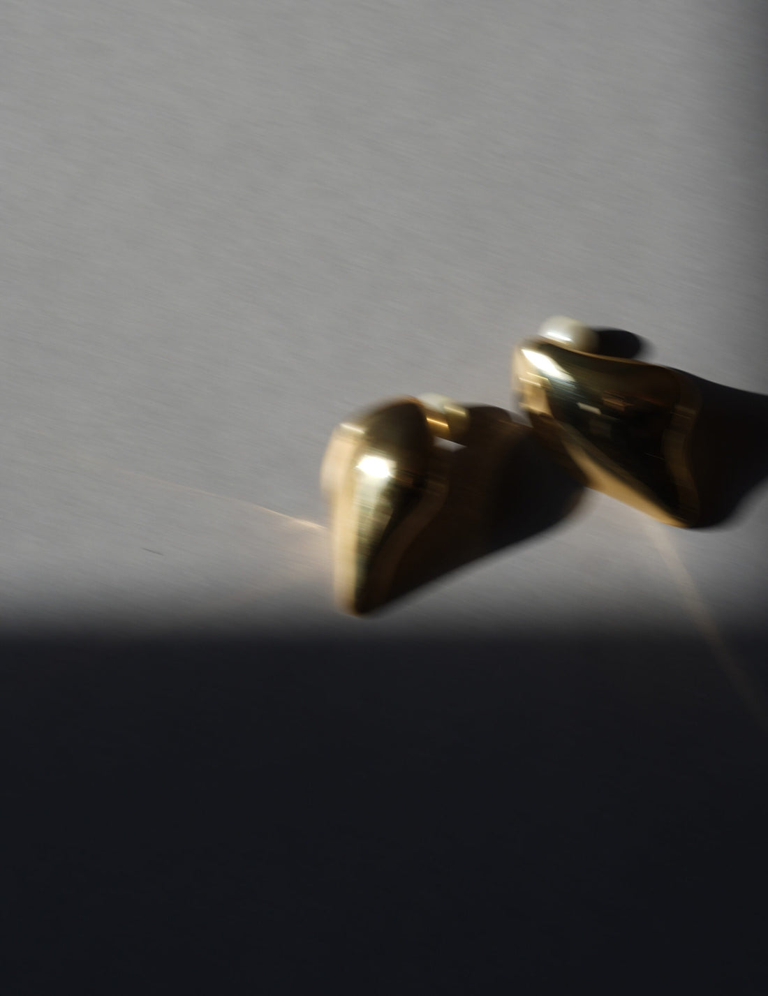 Organic Motif Brass Earrings・Gold