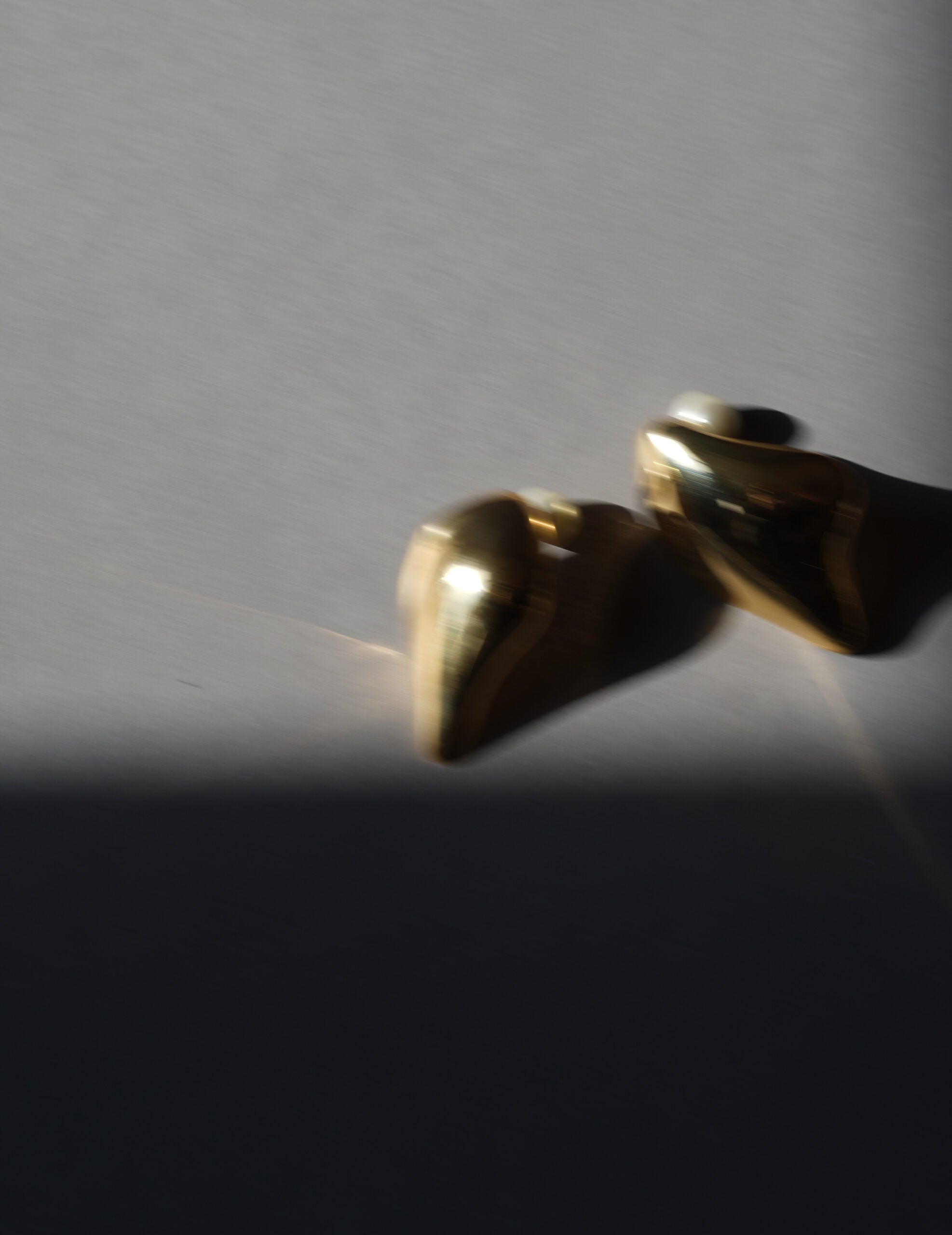Organic Motif Brass Earrings・Gold
