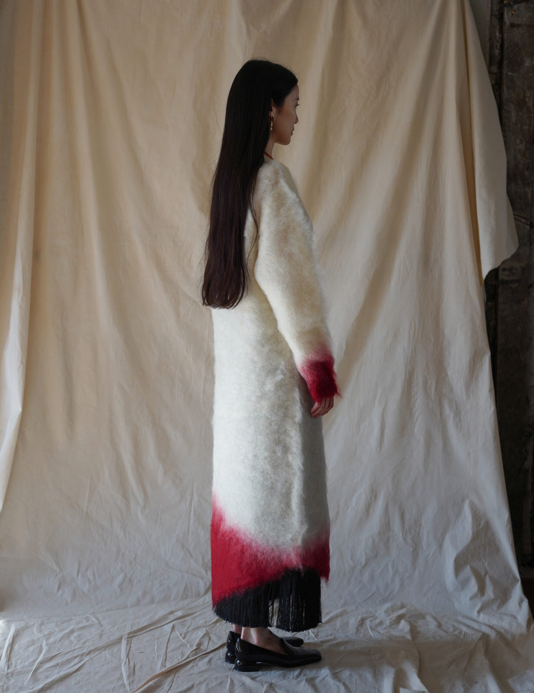 Fur Knitted Dress・White