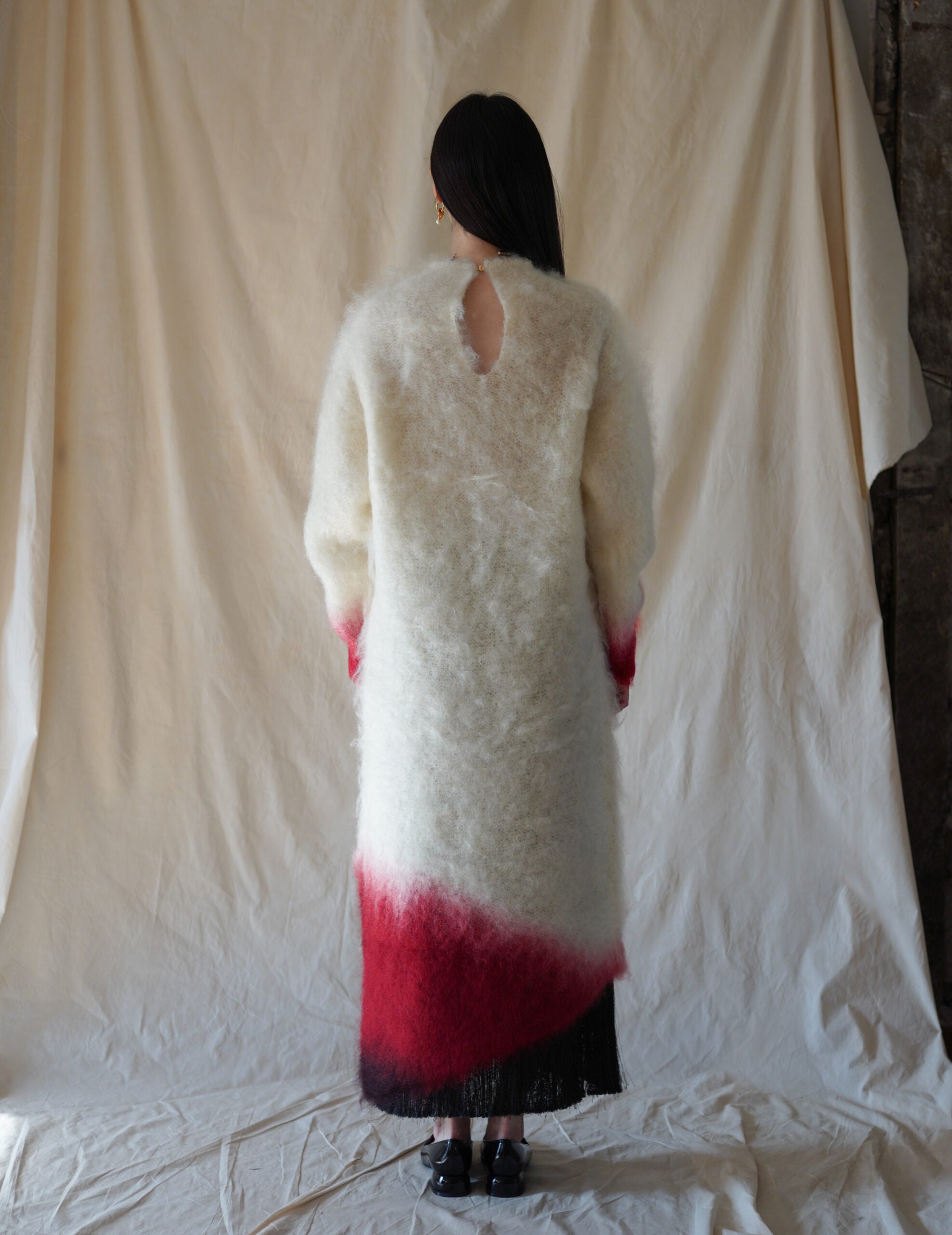 Fur Knitted Dress・White