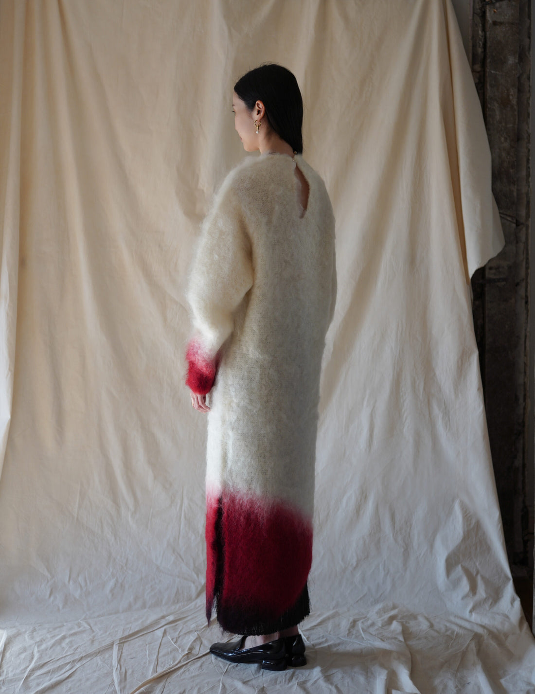 Fur Knitted Dress・White