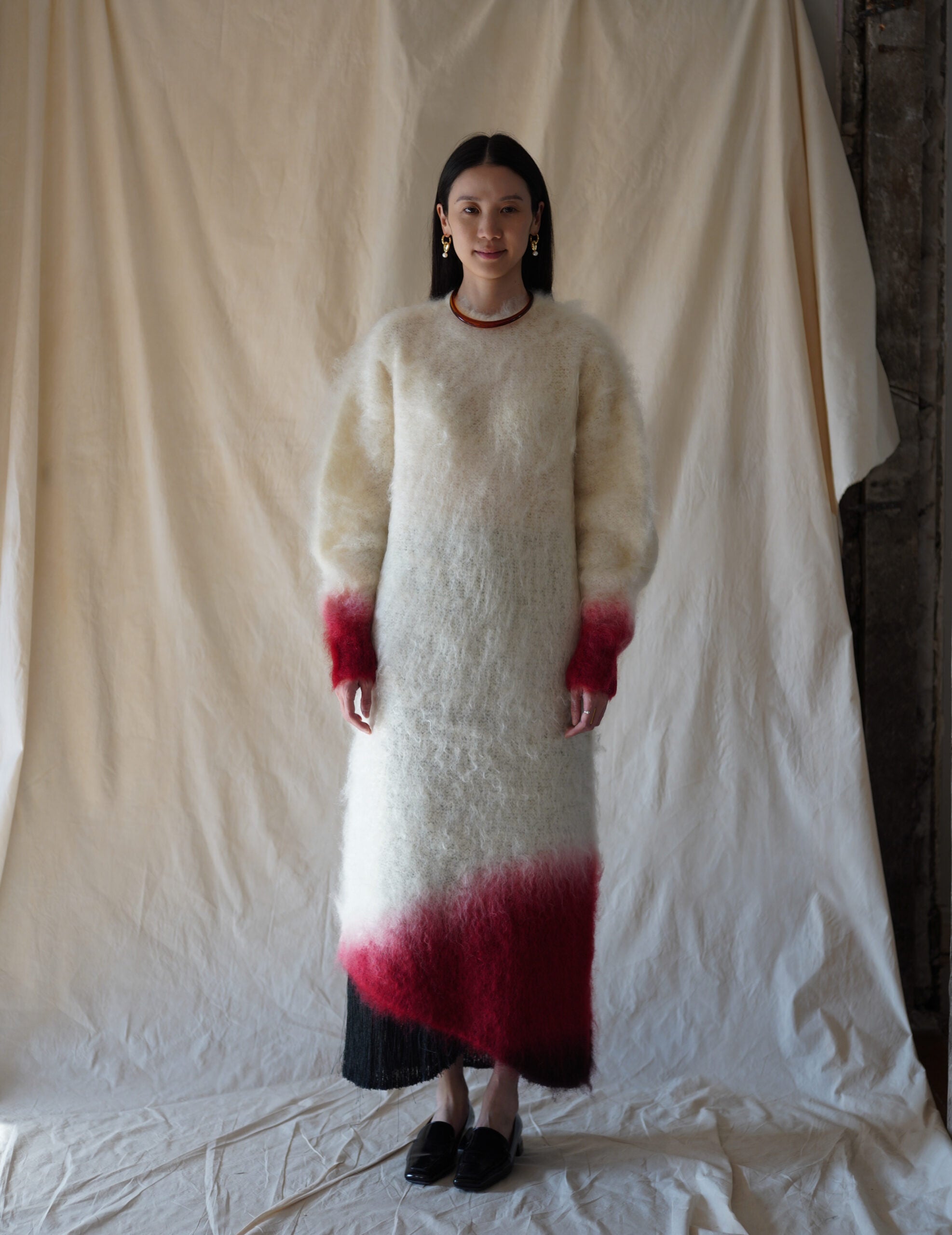 Fur Knitted Dress・White