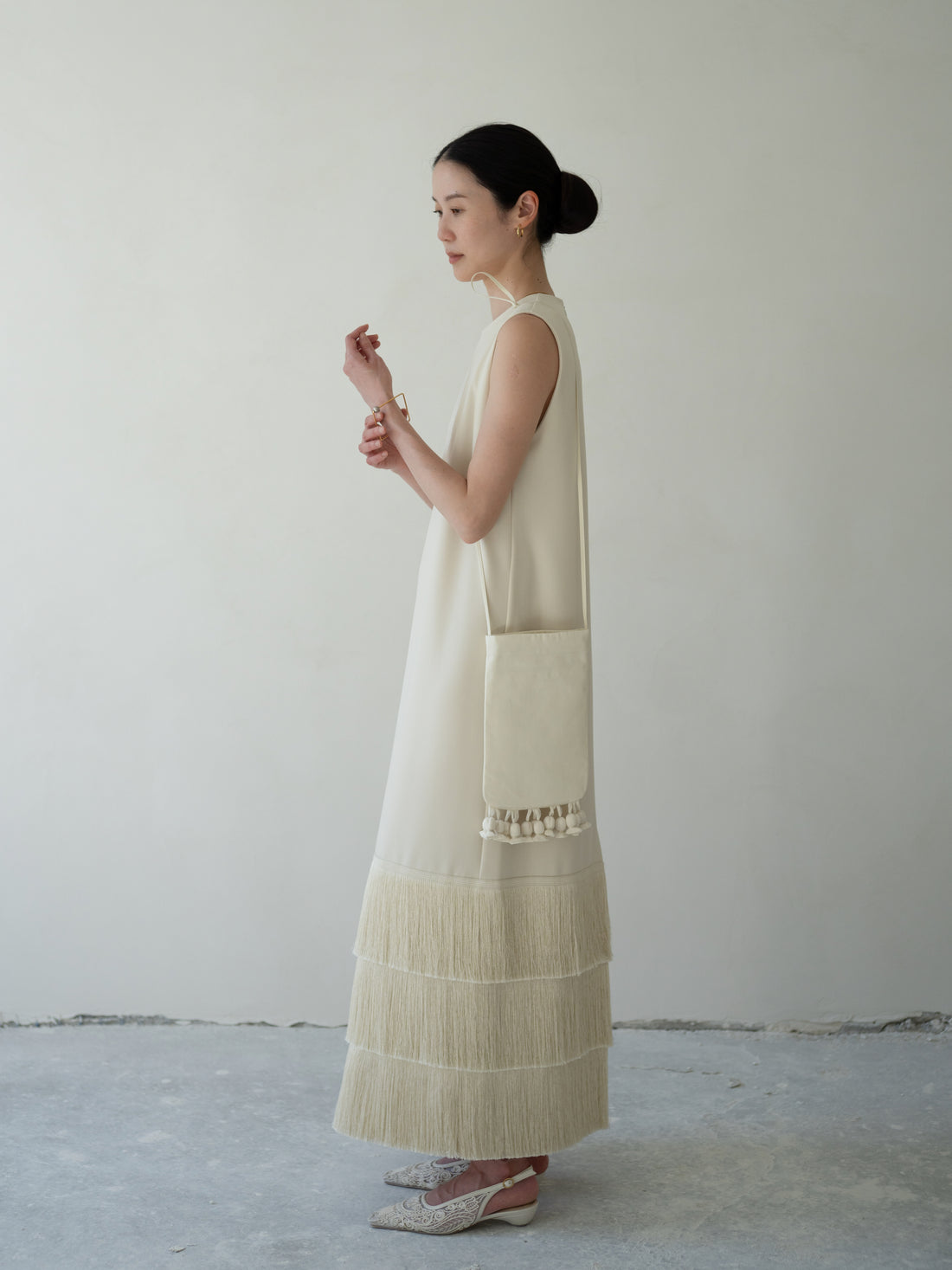 BAKHROMA Ivory Fringe Dress