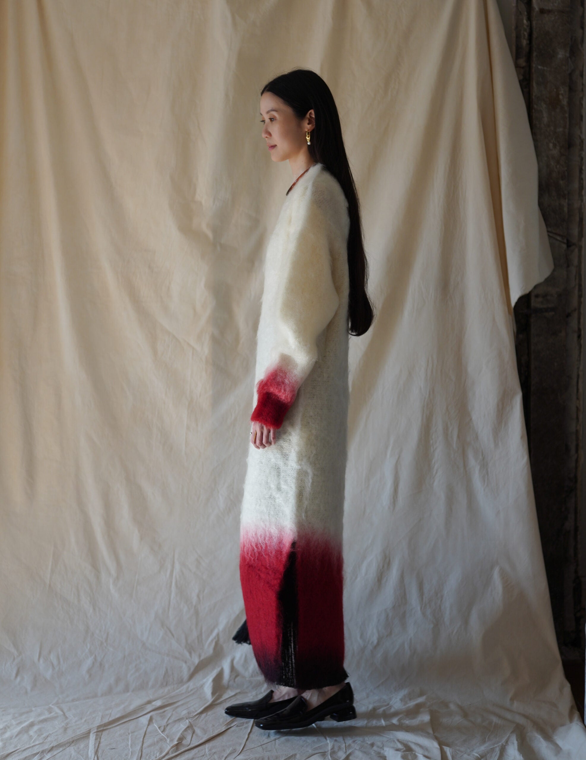 Fur Knitted Dress・White