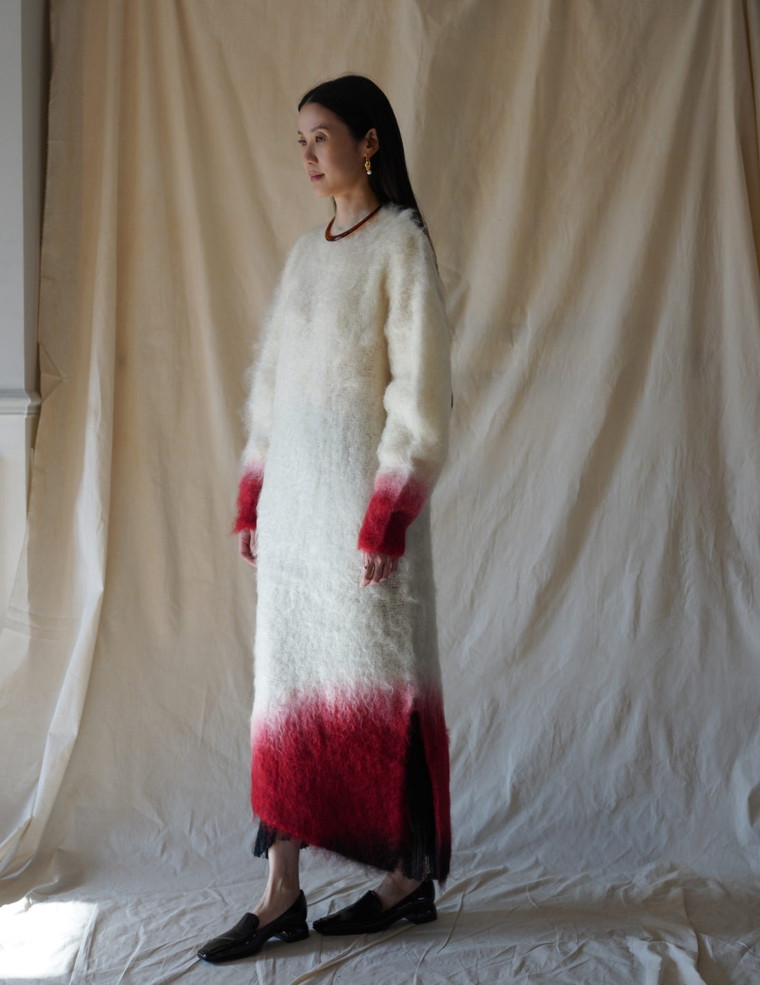 Fur Knitted Dress・White