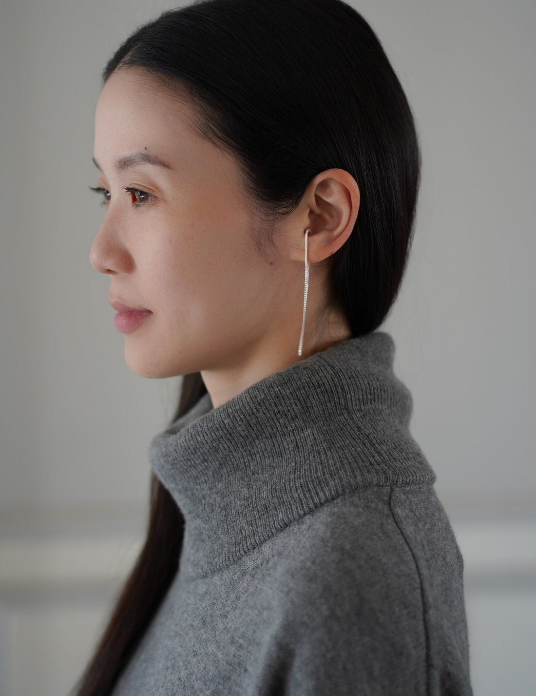 CURRENTS 長鍊耳環・銀