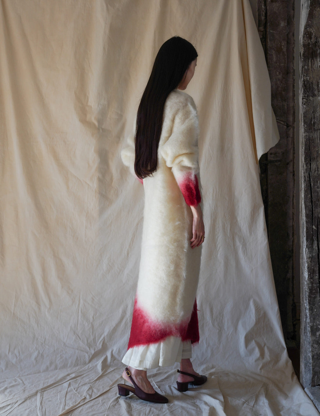 Fur Knitted Dress・White