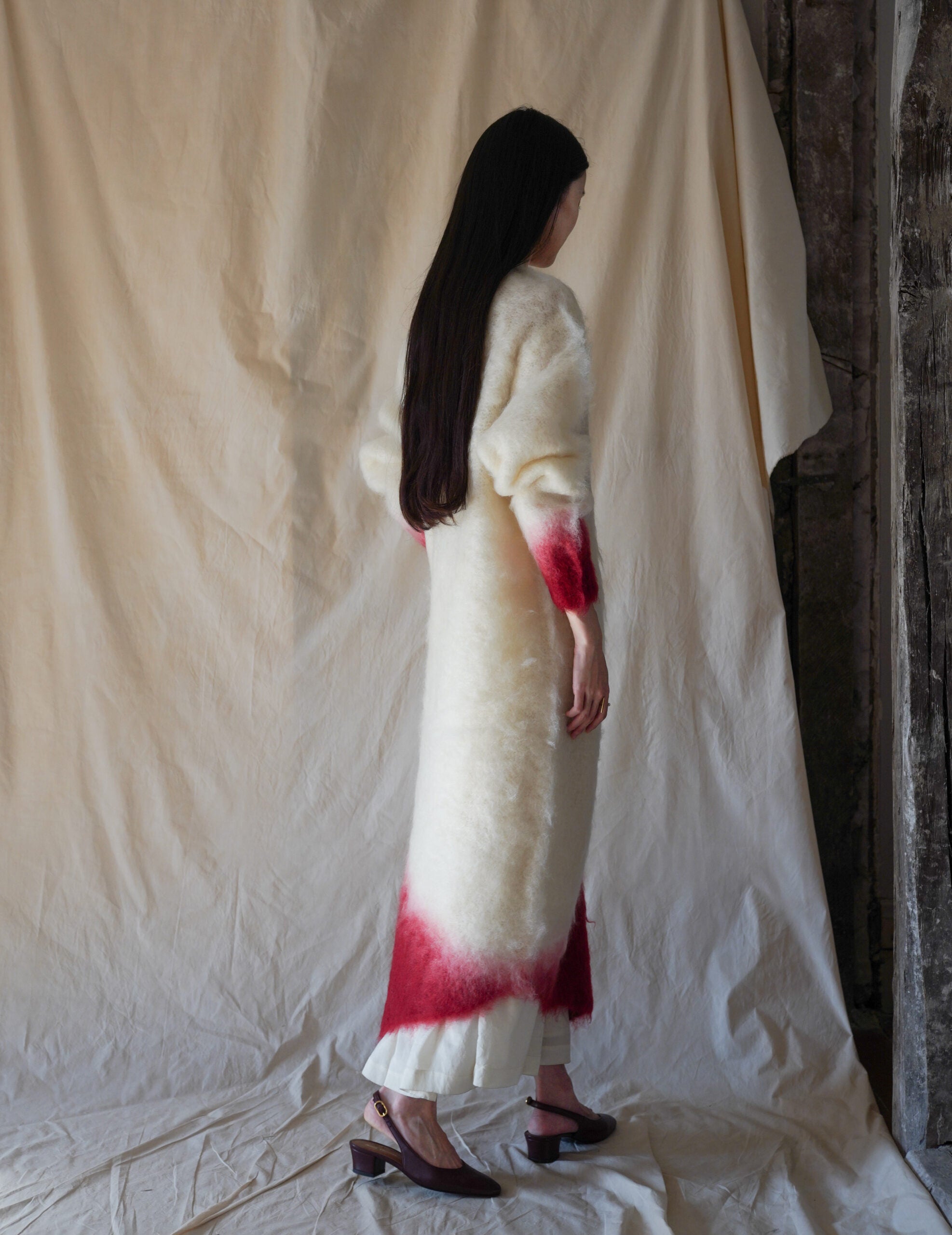 Fur Knitted Dress・White