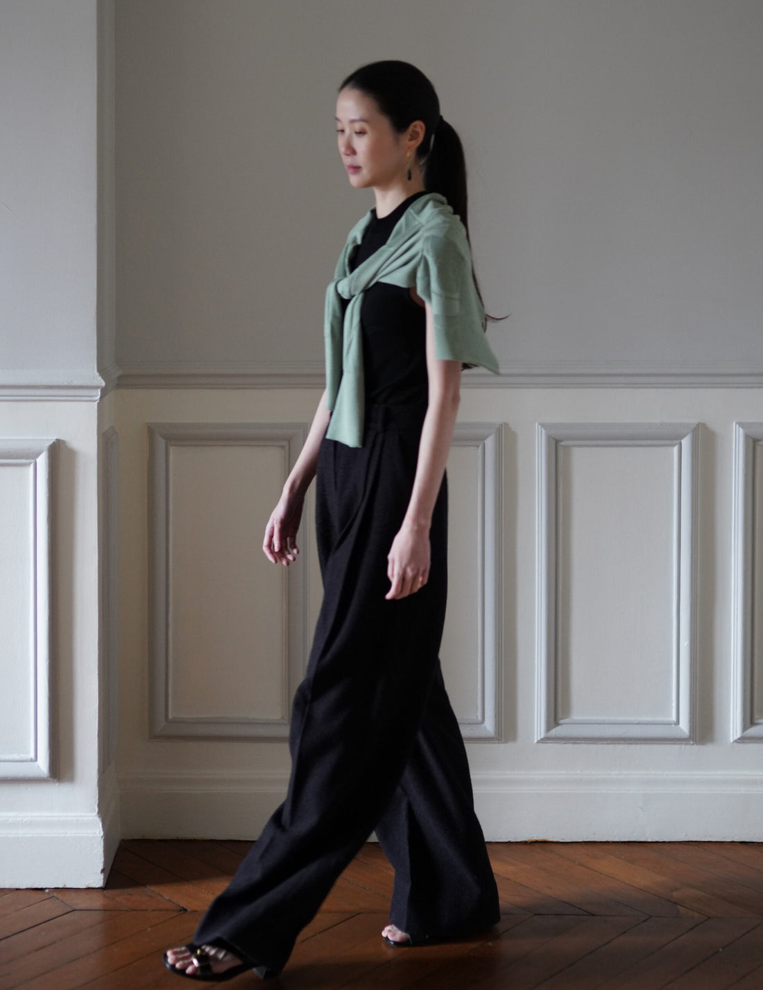 Woman Figure Knitted Cardigan・Lake Green (Exclusive Color)