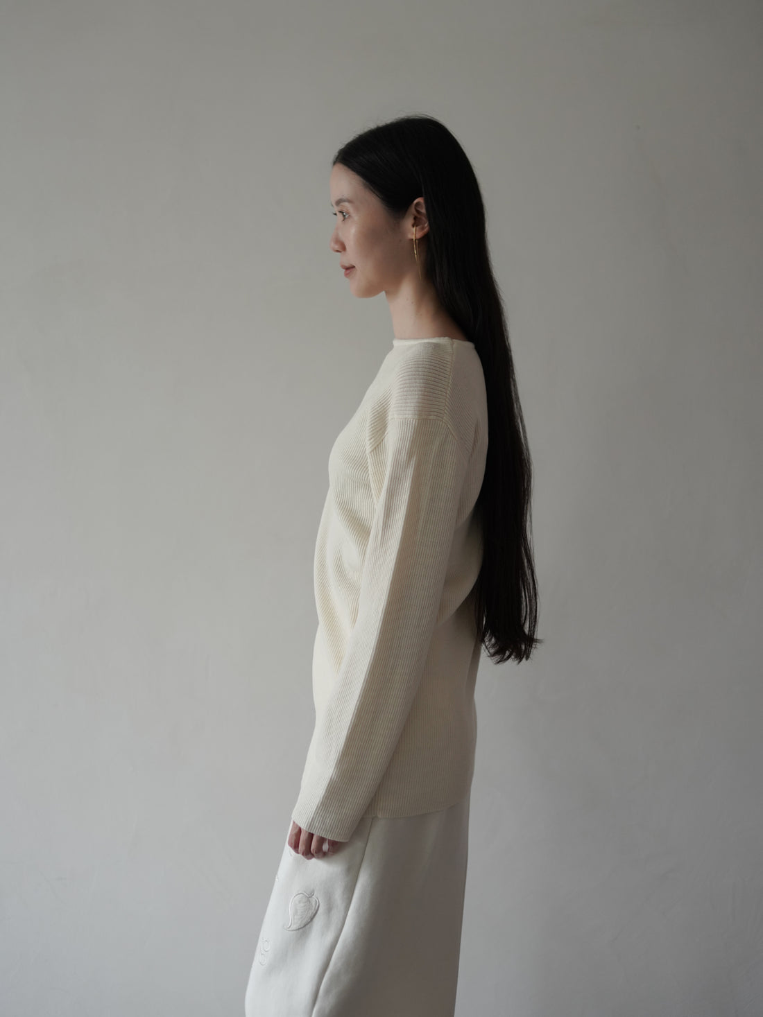 The UNSHRINKABLE WOOL KASHIGU Rib Top