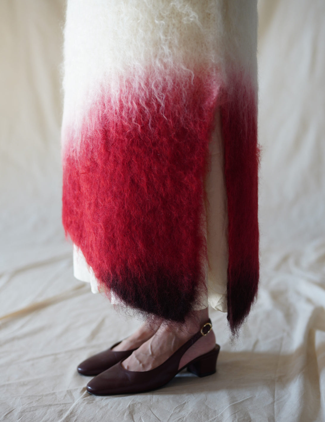 Fur Knitted Dress・White