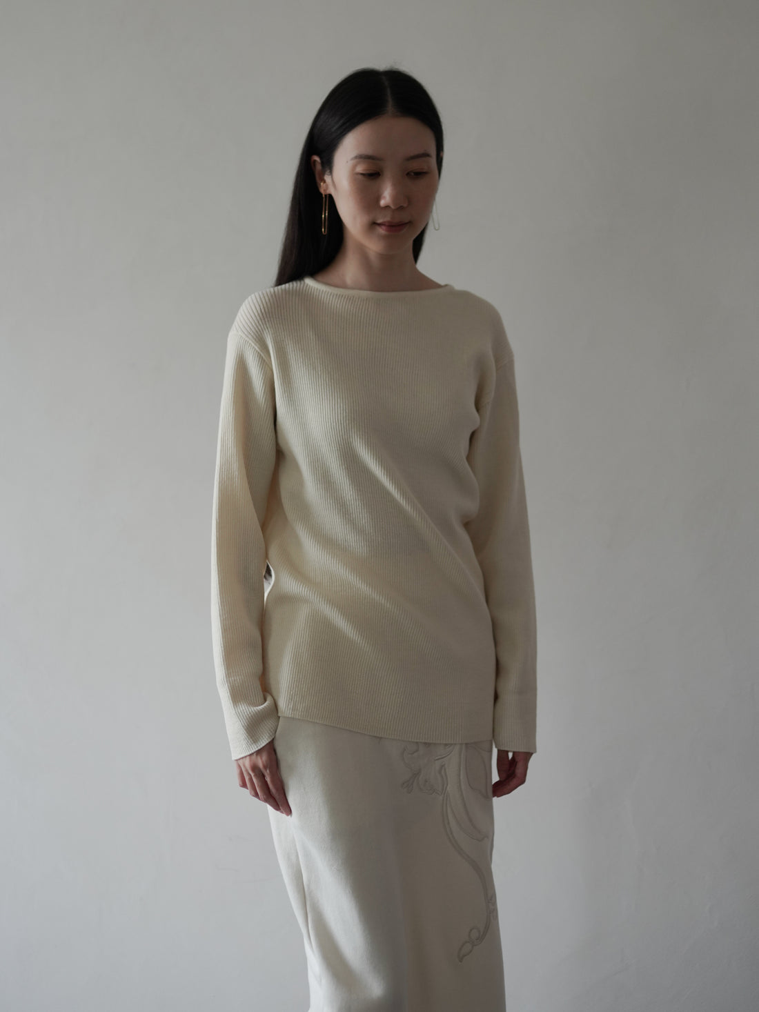 The UNSHRINKABLE WOOL KASHIGU Rib Top