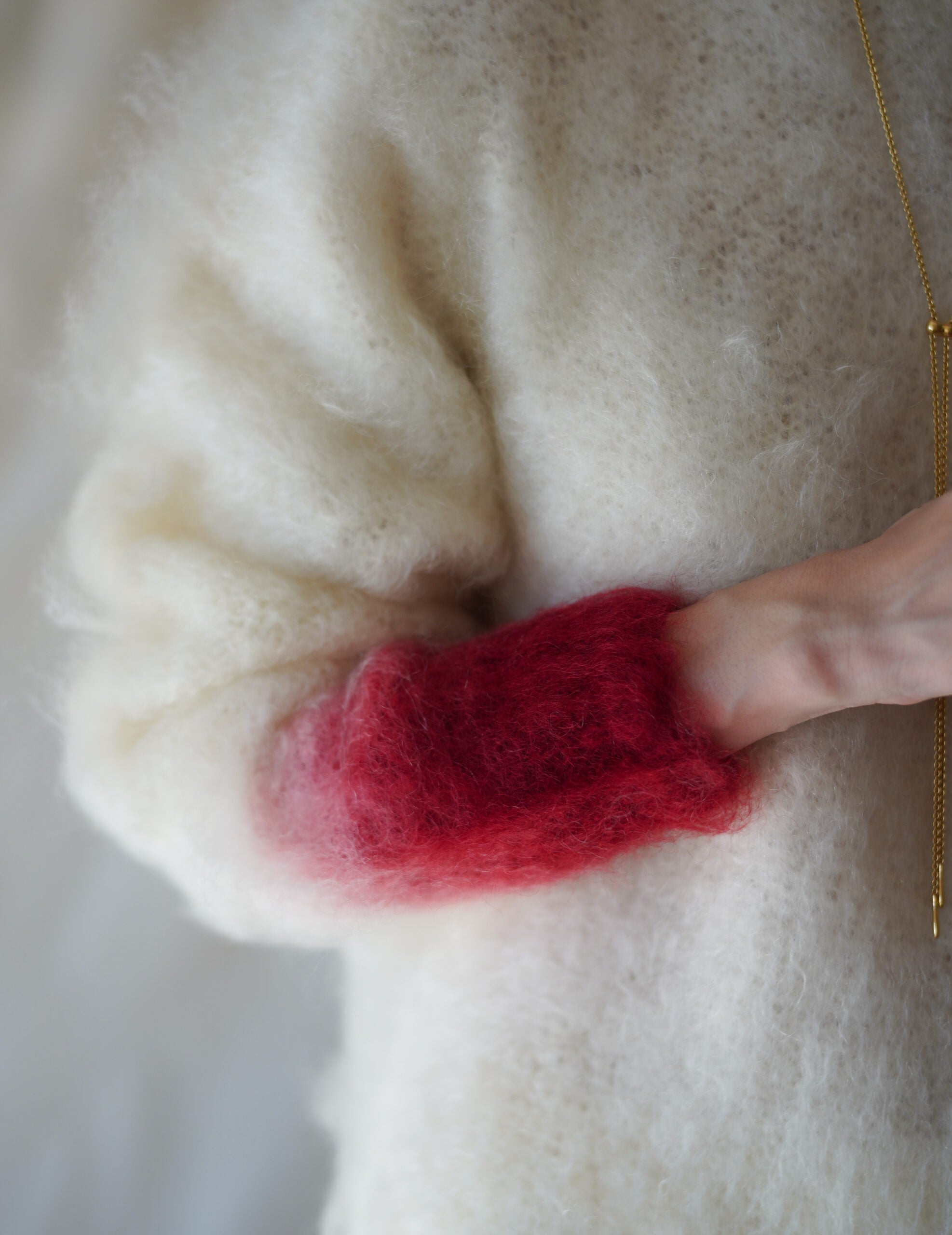 Fur Knitted Dress・White