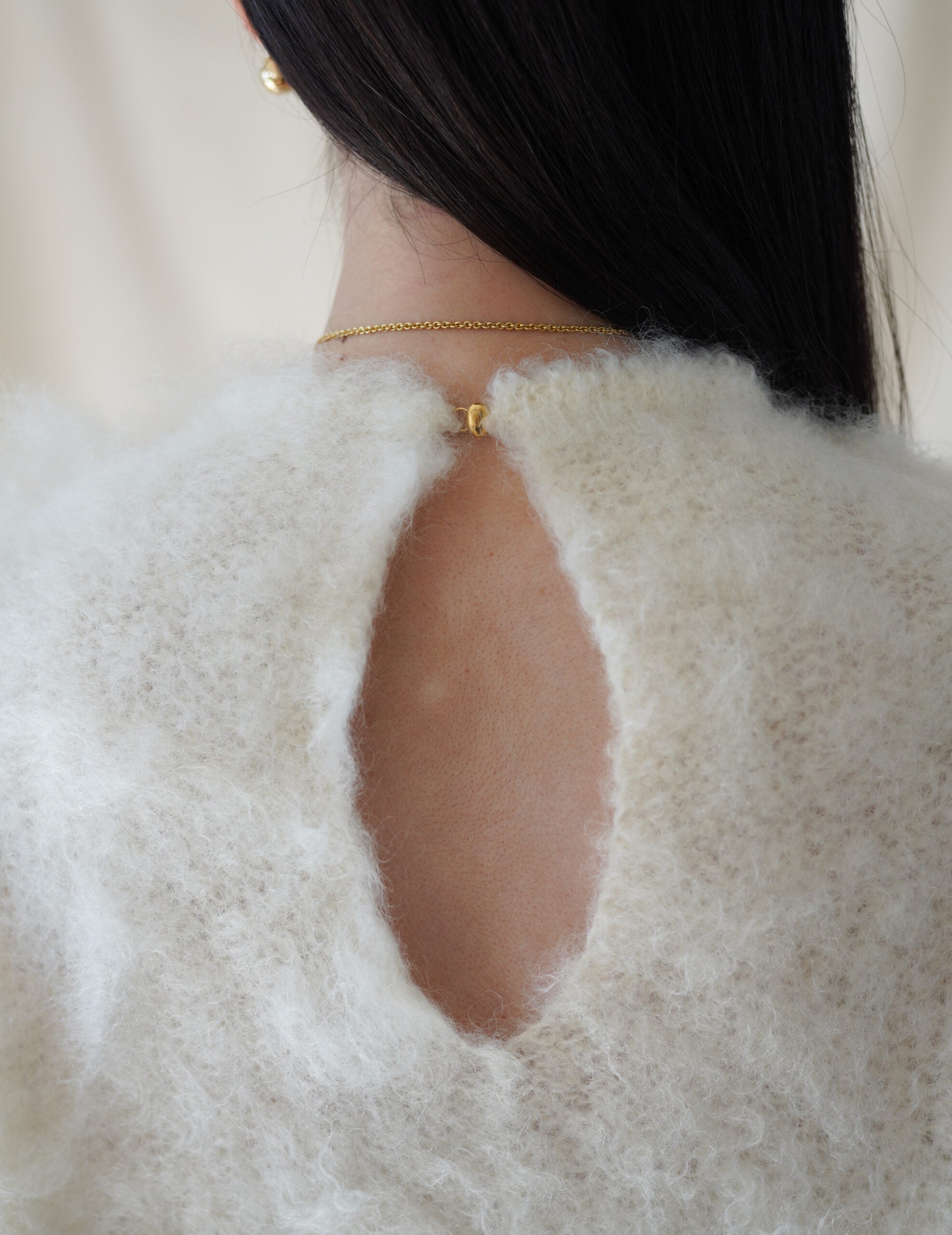 Fur Knitted Dress・White