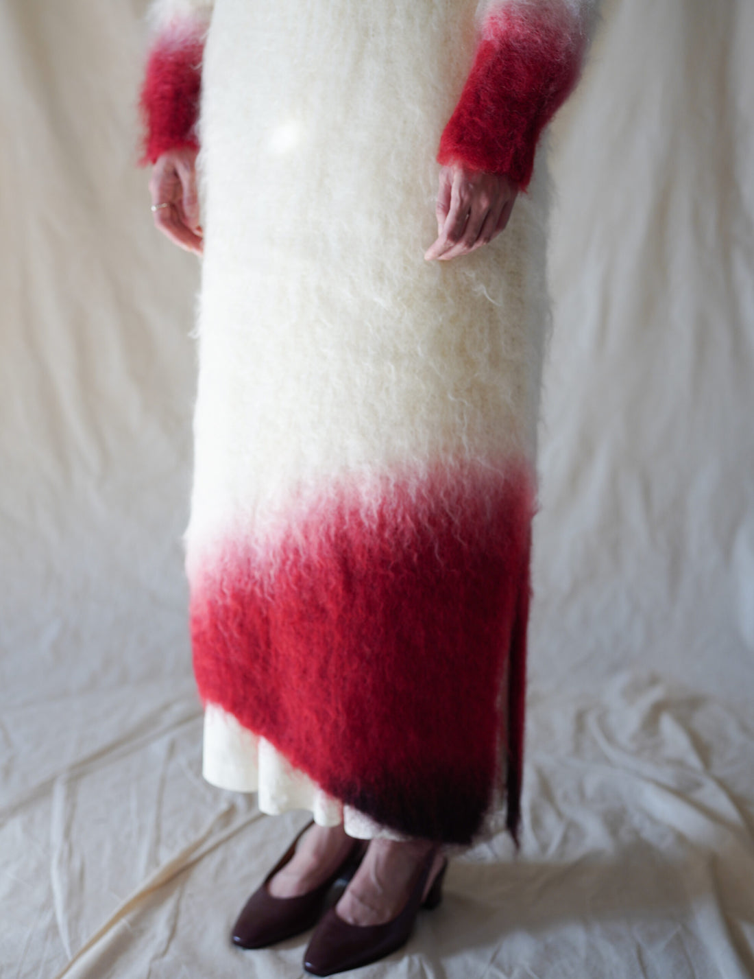 Fur Knitted Dress・White