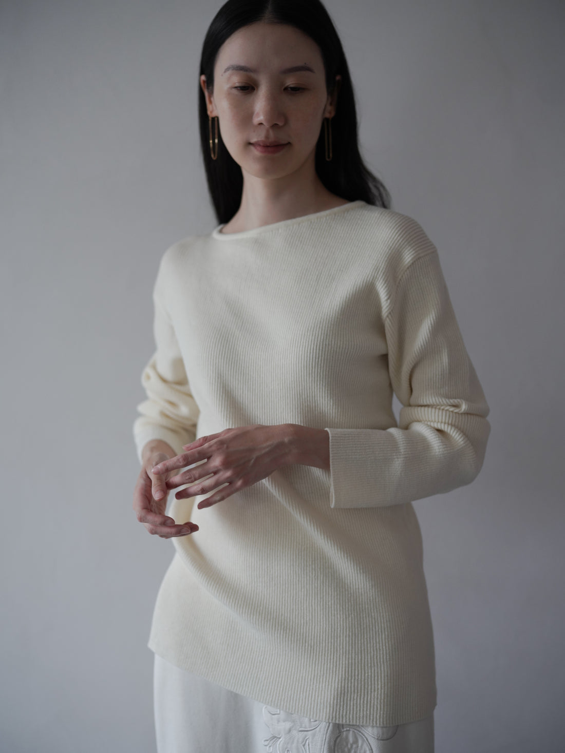 The UNSHRINKABLE WOOL KASHIGU Rib Top